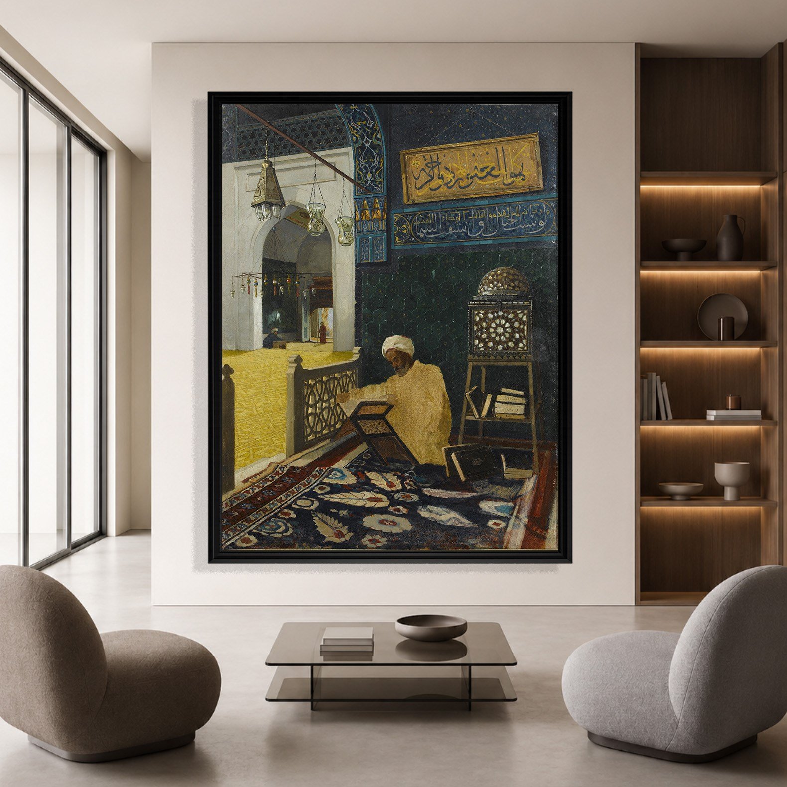 Kur'an Tilaveti Kanvas Tablo – Osman Hamdi Bey Reciting the Quran Klasik Sanat Eseri