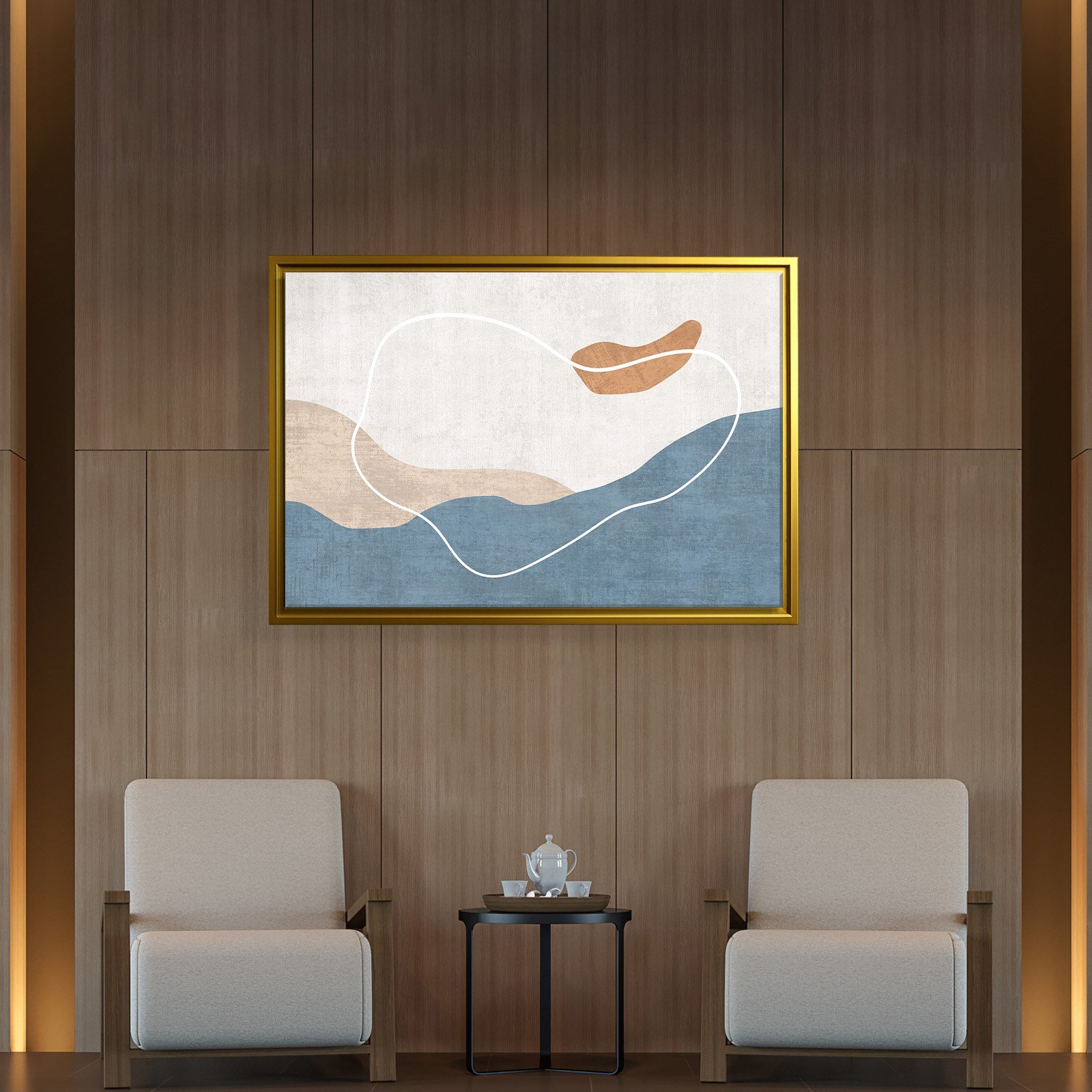 Modern Deniz ve Dalga Kanvas Tablo  