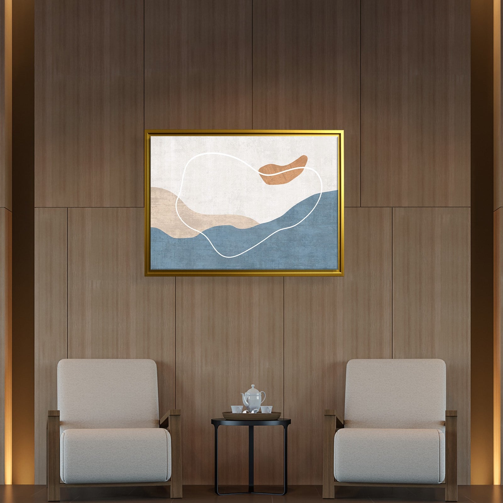 Modern Deniz ve Dalga Kanvas Tablo  