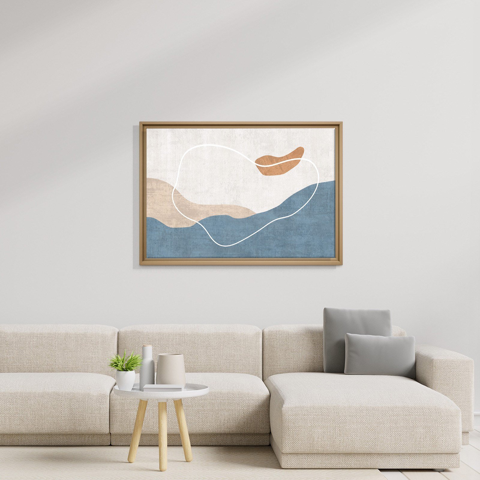 Modern Deniz ve Dalga Kanvas Tablo  