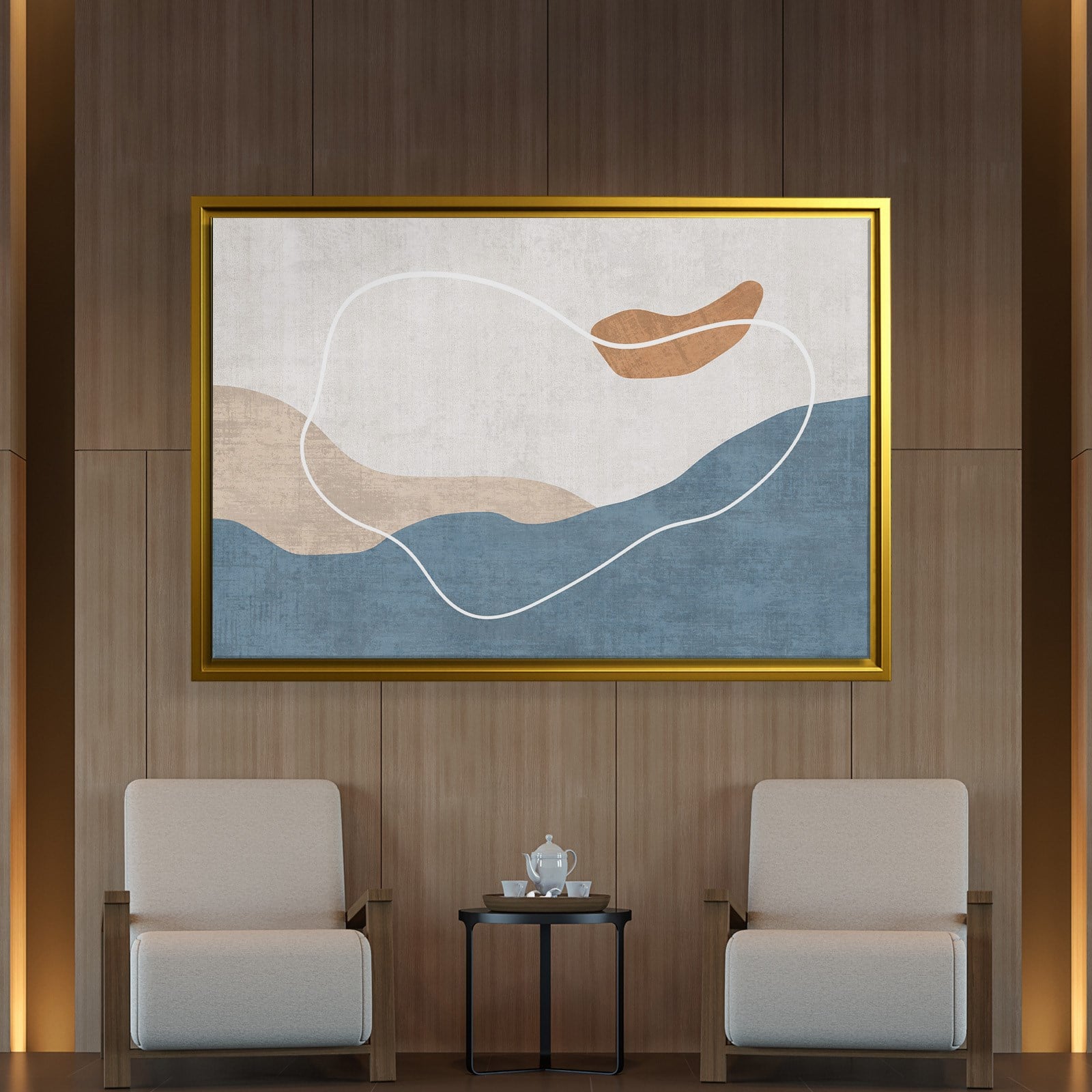 Modern Deniz ve Dalga Kanvas Tablo  