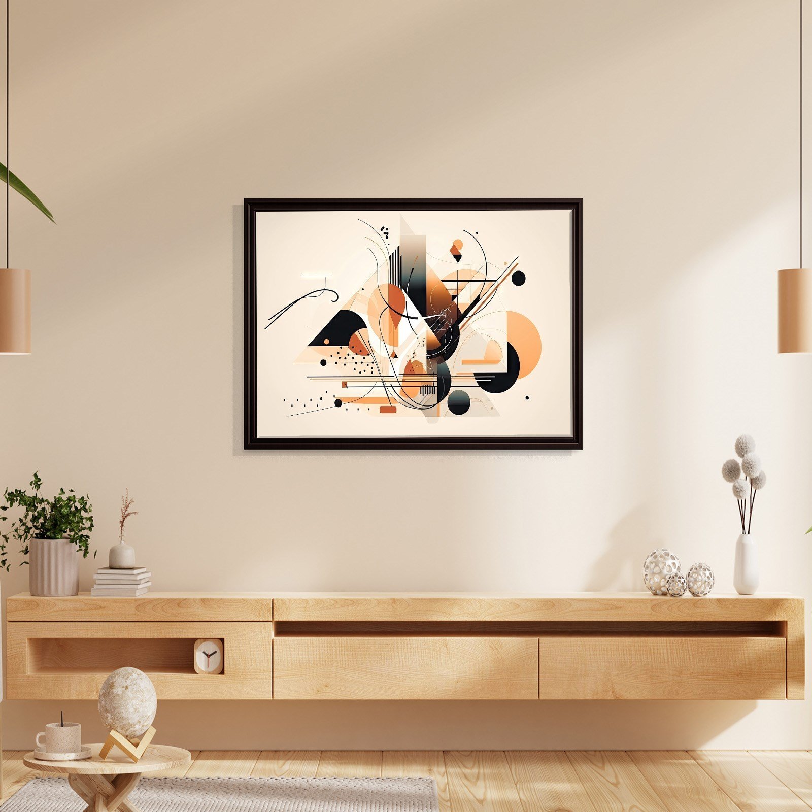 Modern Geometrik Soyut Kanvas Tablo