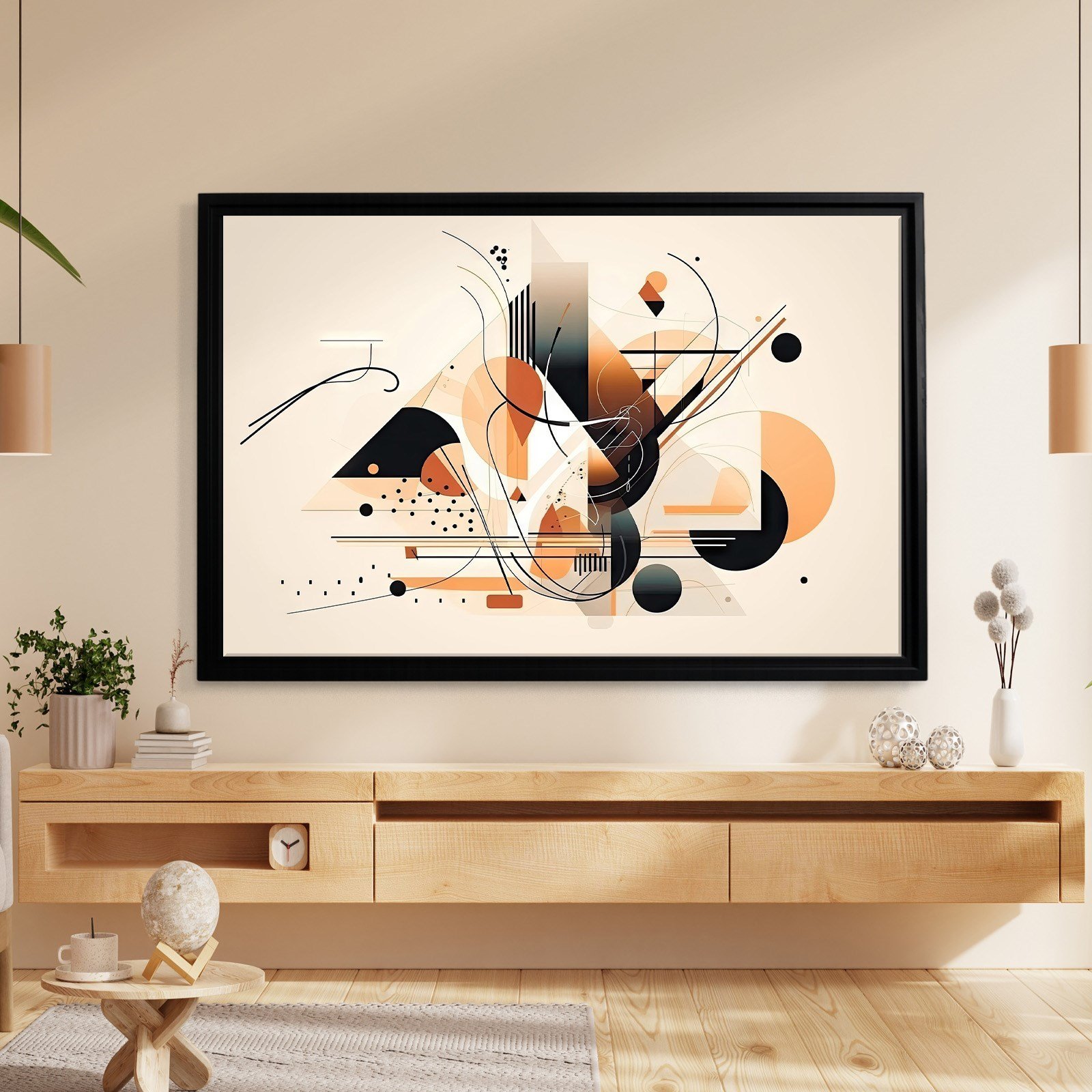Modern Geometrik Soyut Kanvas Tablo