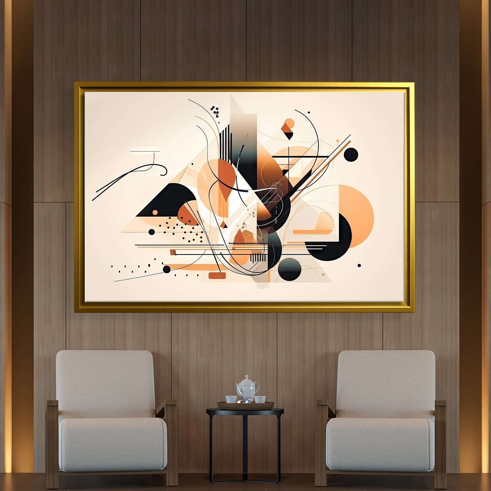 Modern Geometrik Soyut Kanvas Tablo
