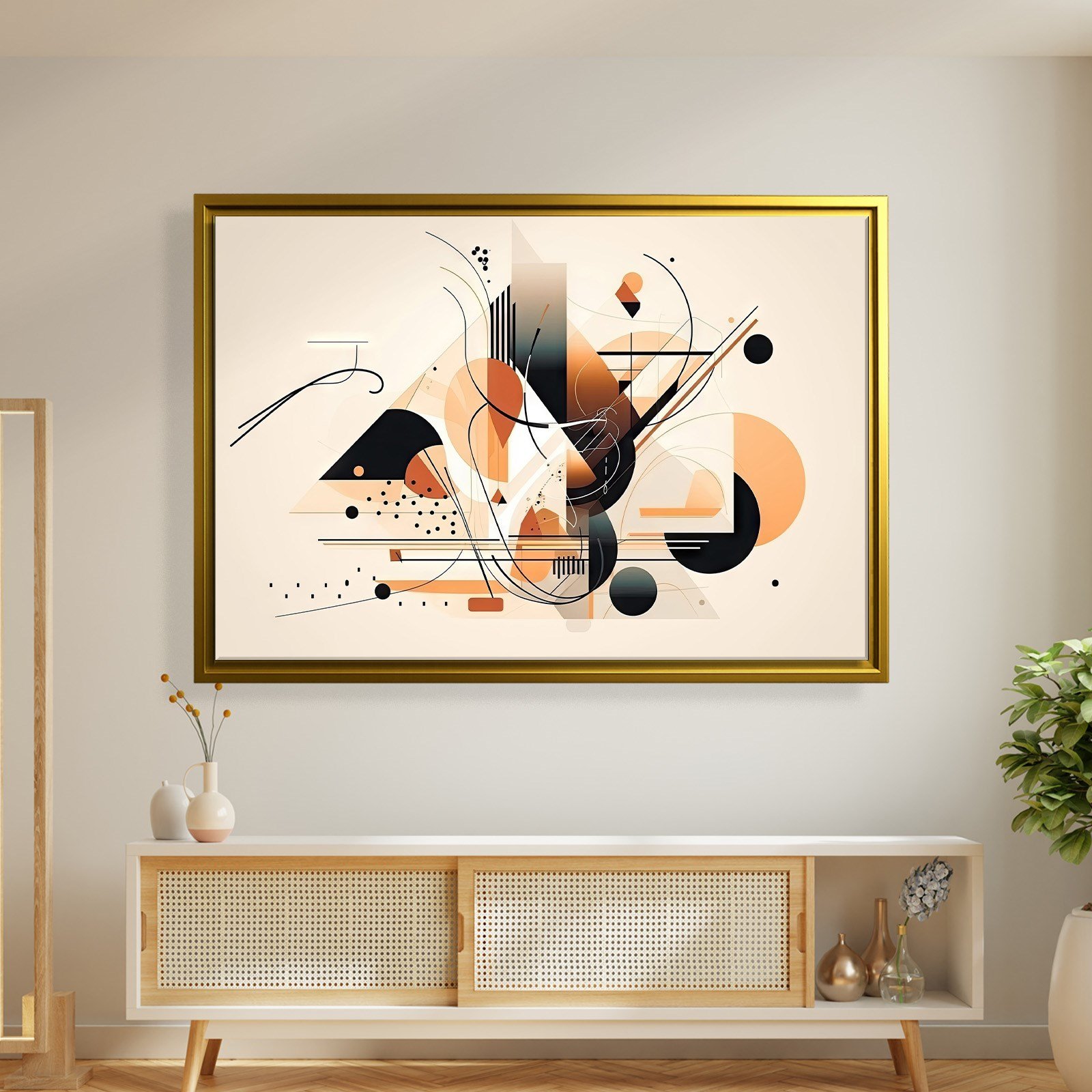 Modern Geometrik Soyut Kanvas Tablo