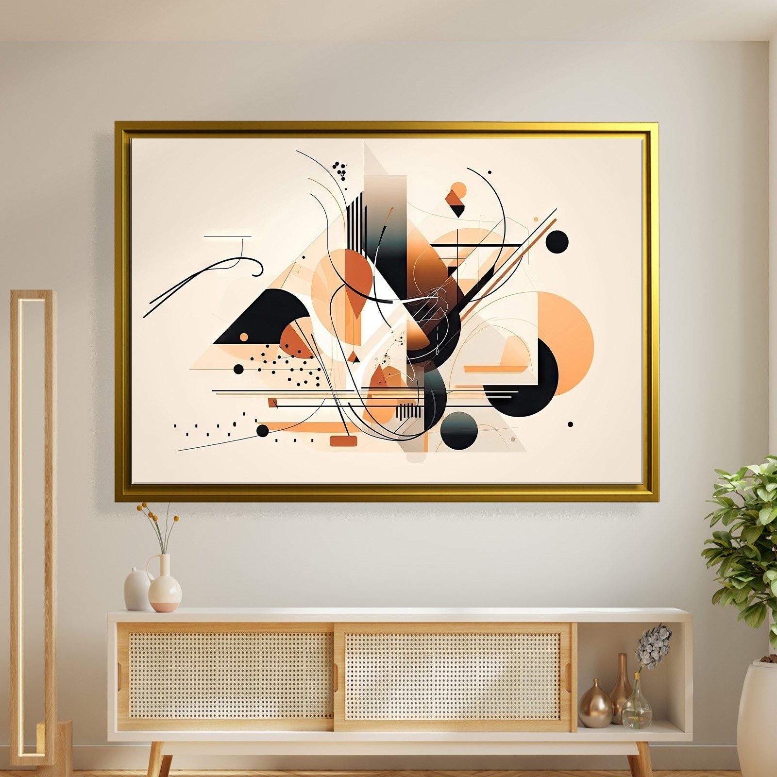 Modern Geometrik Soyut Kanvas Tablo