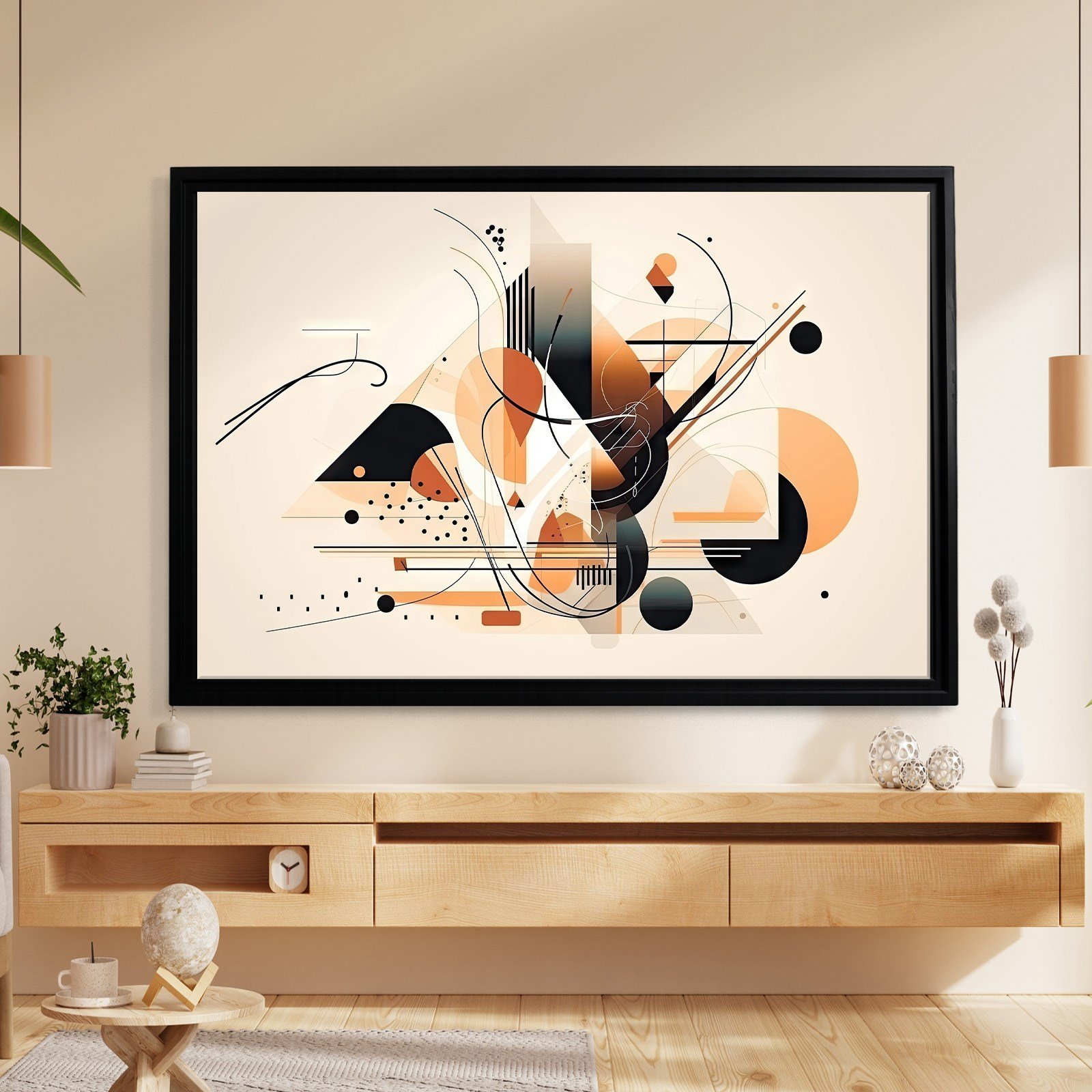 Modern Geometrik Soyut Kanvas Tablo