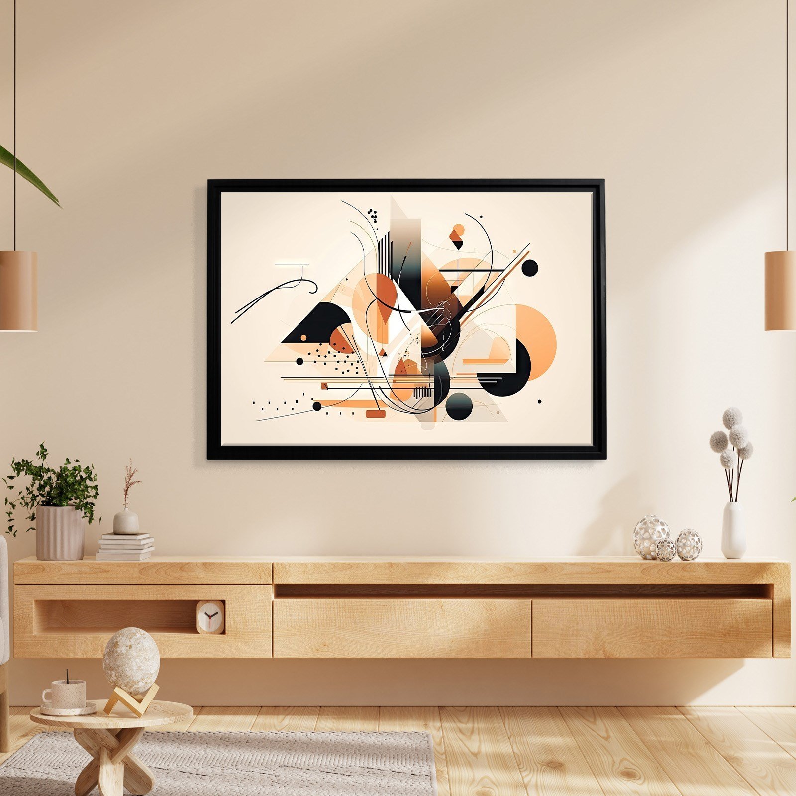 Modern Geometrik Soyut Kanvas Tablo