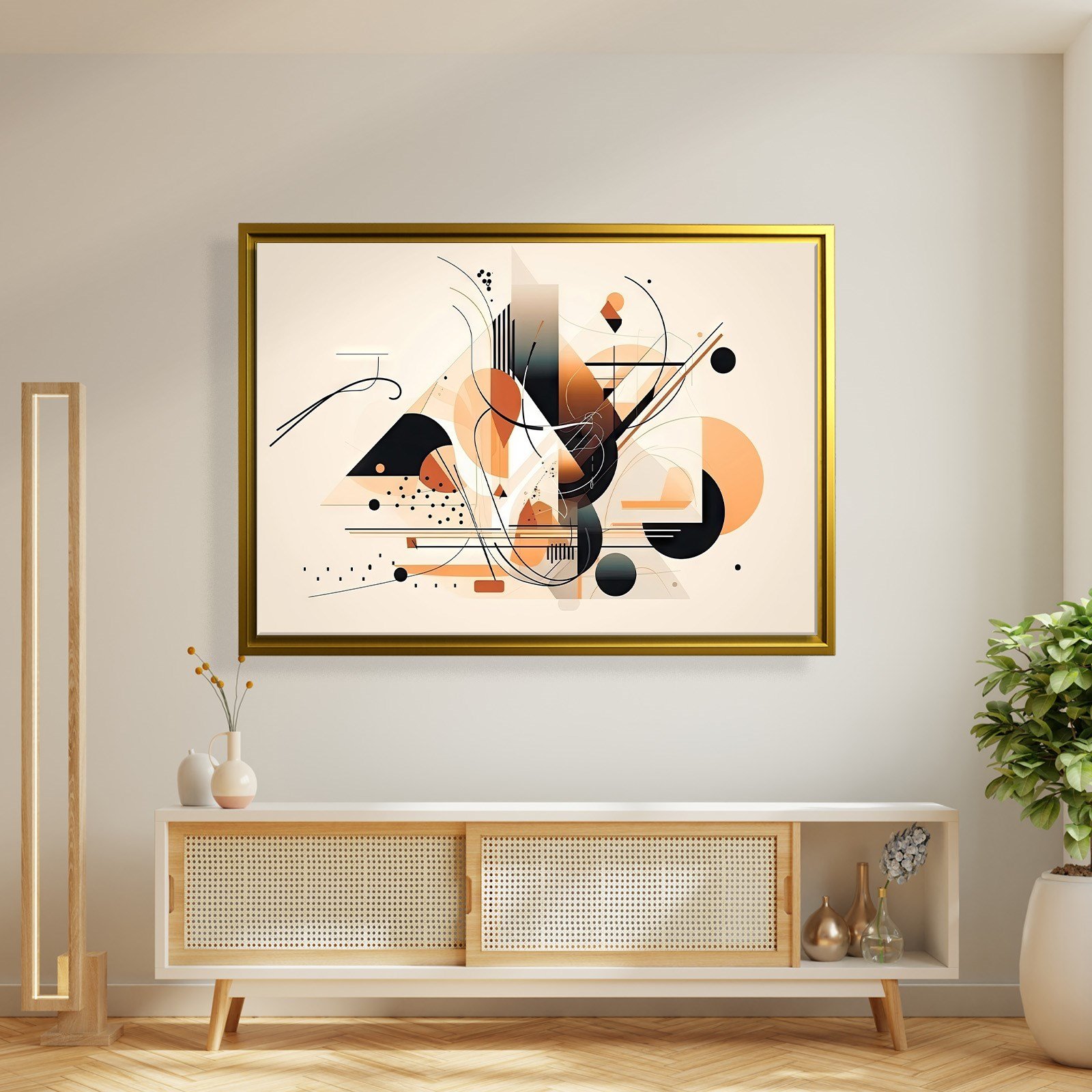 Modern Geometrik Soyut Kanvas Tablo