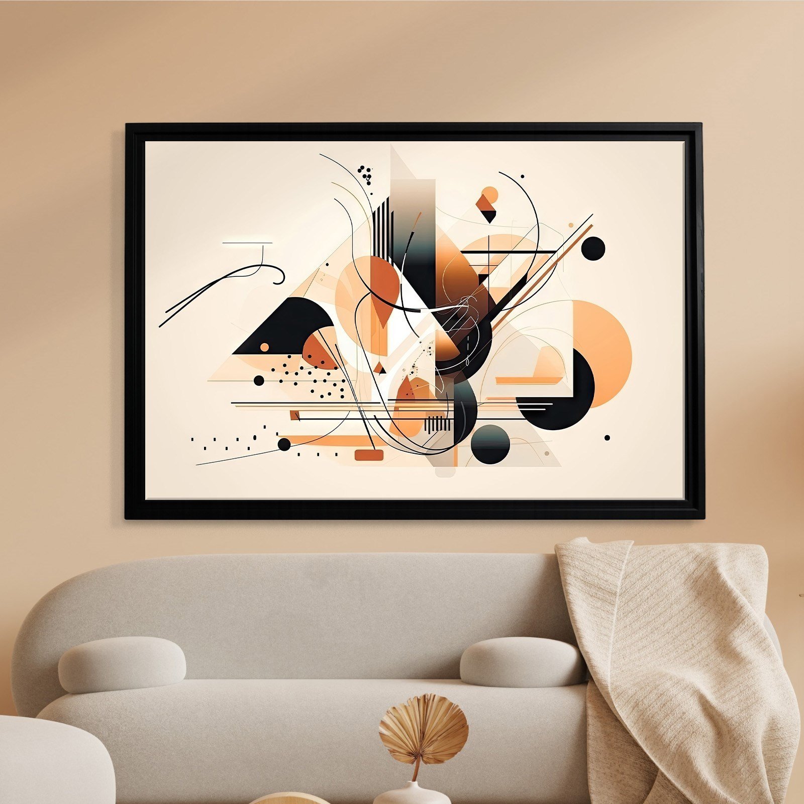 Modern Geometrik Soyut Kanvas Tablo