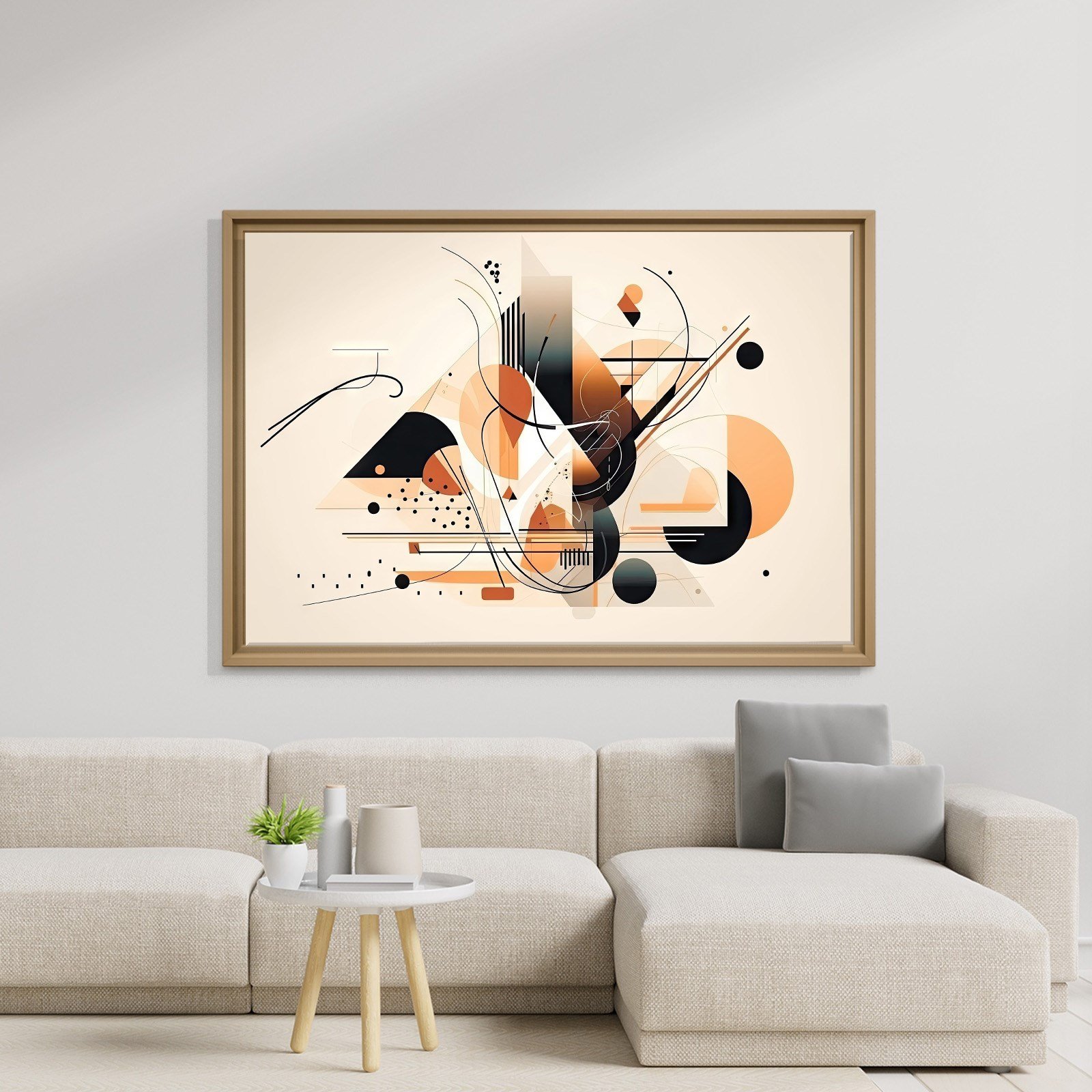 Modern Geometrik Soyut Kanvas Tablo