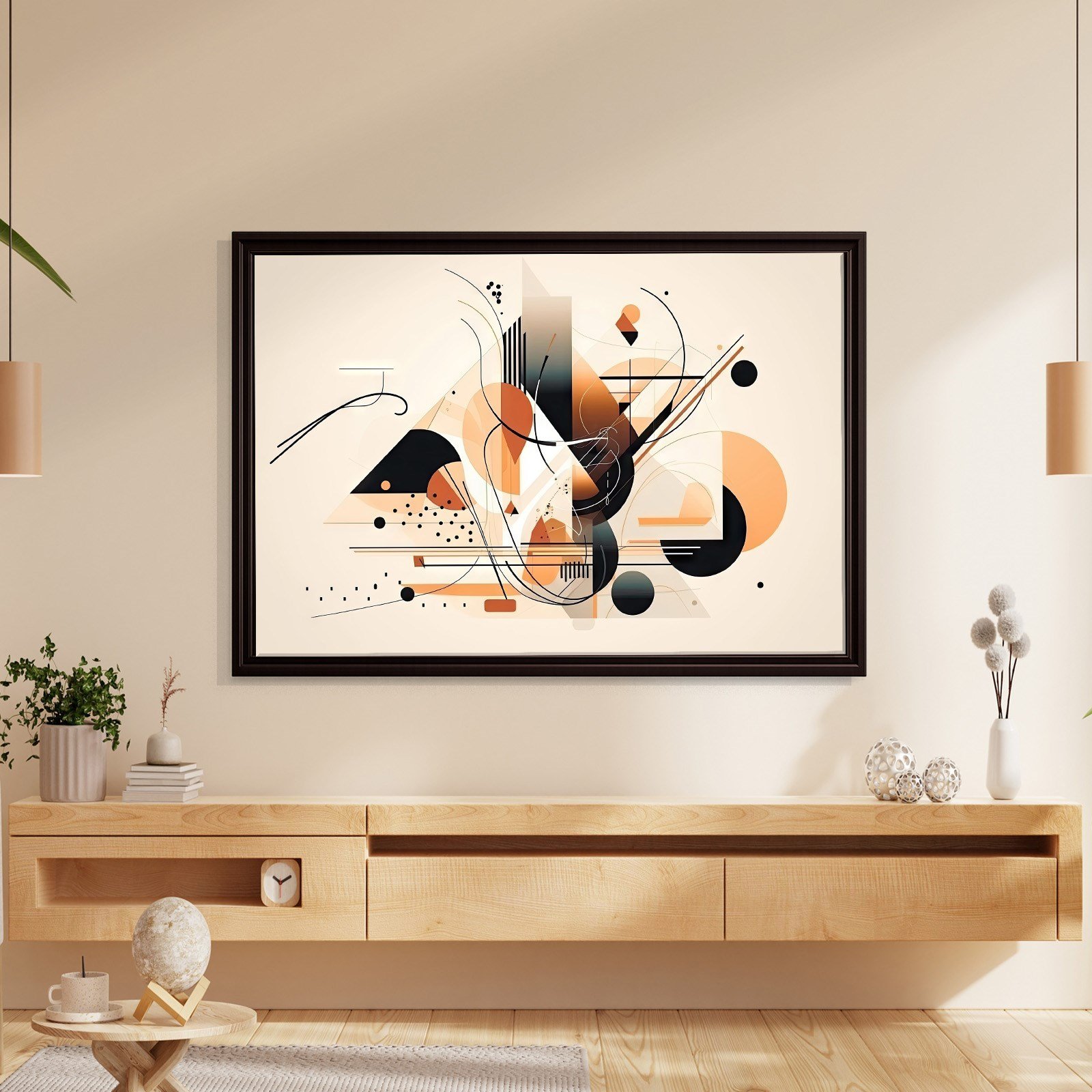 Modern Geometrik Soyut Kanvas Tablo