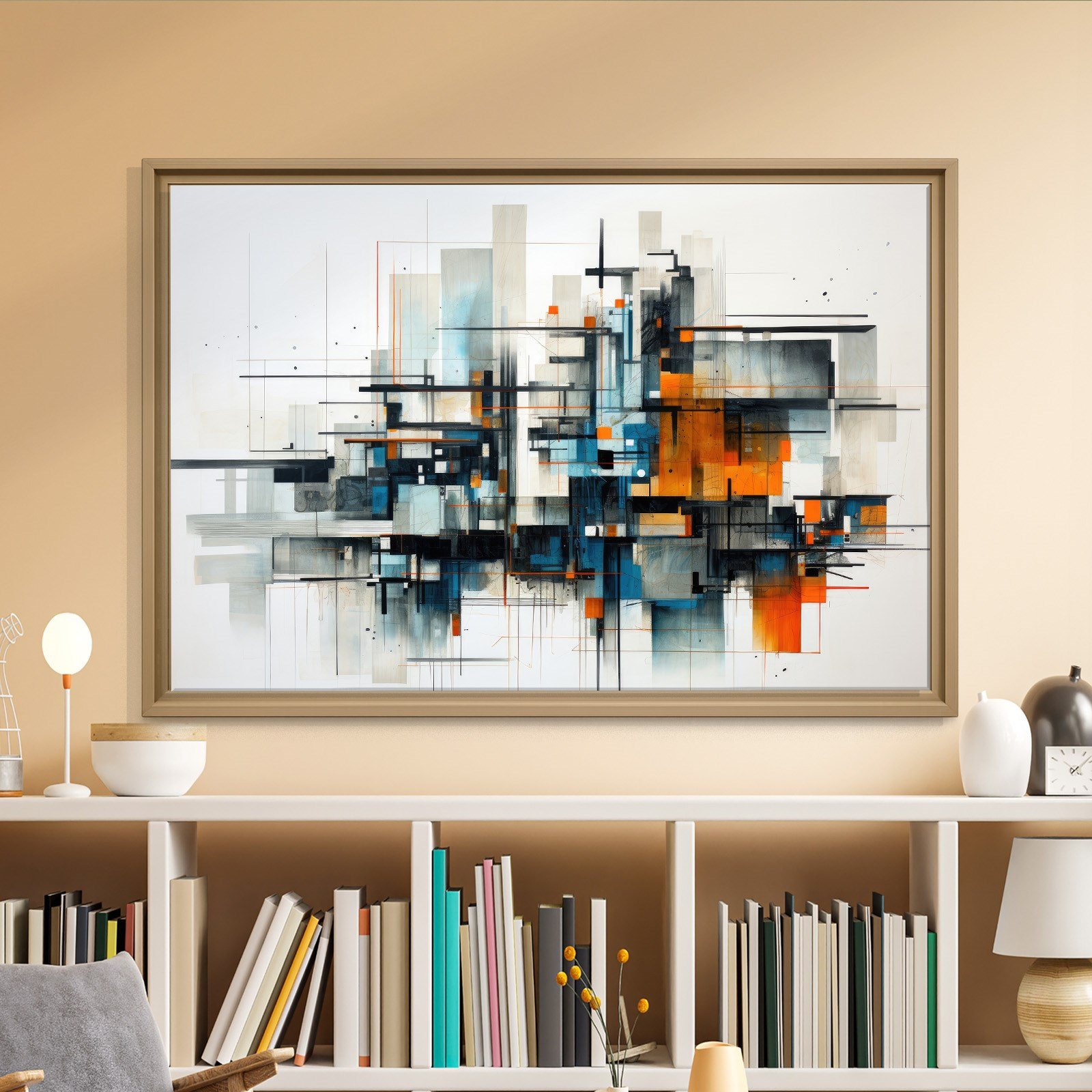 Modern Metropol – Geometrik Soyut Kompozisyon