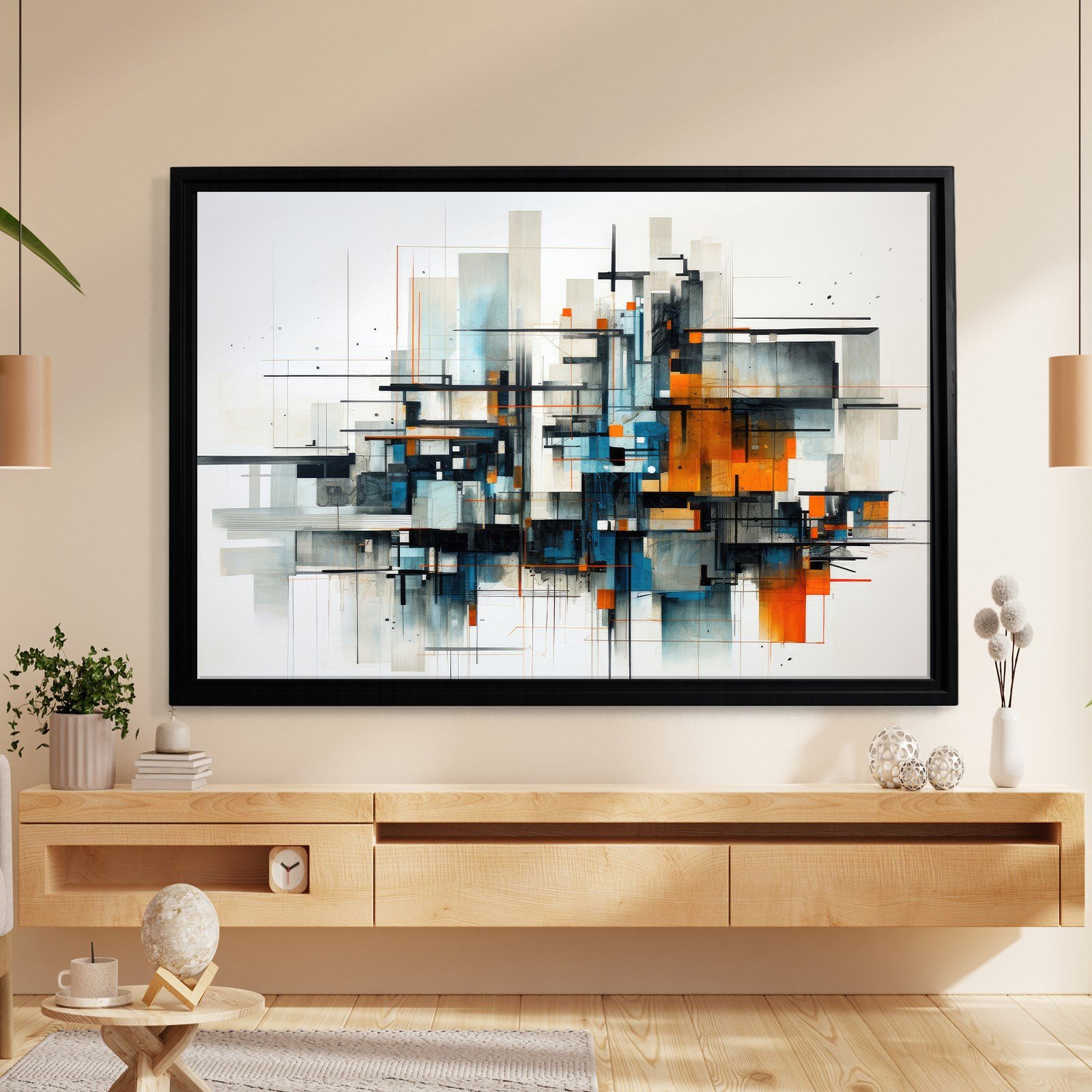 Modern Metropol – Geometrik Soyut Kompozisyon