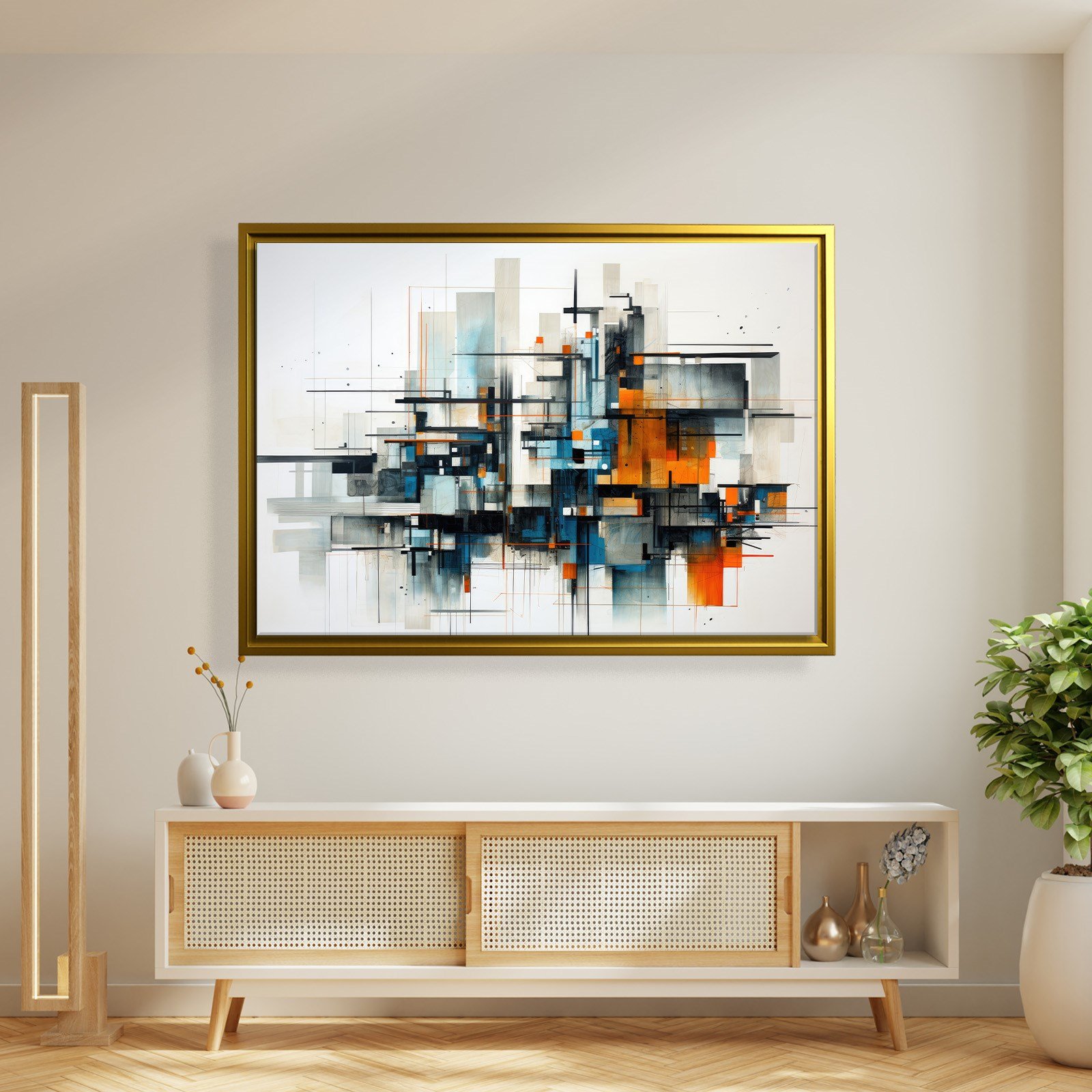 Modern Metropol – Geometrik Soyut Kompozisyon