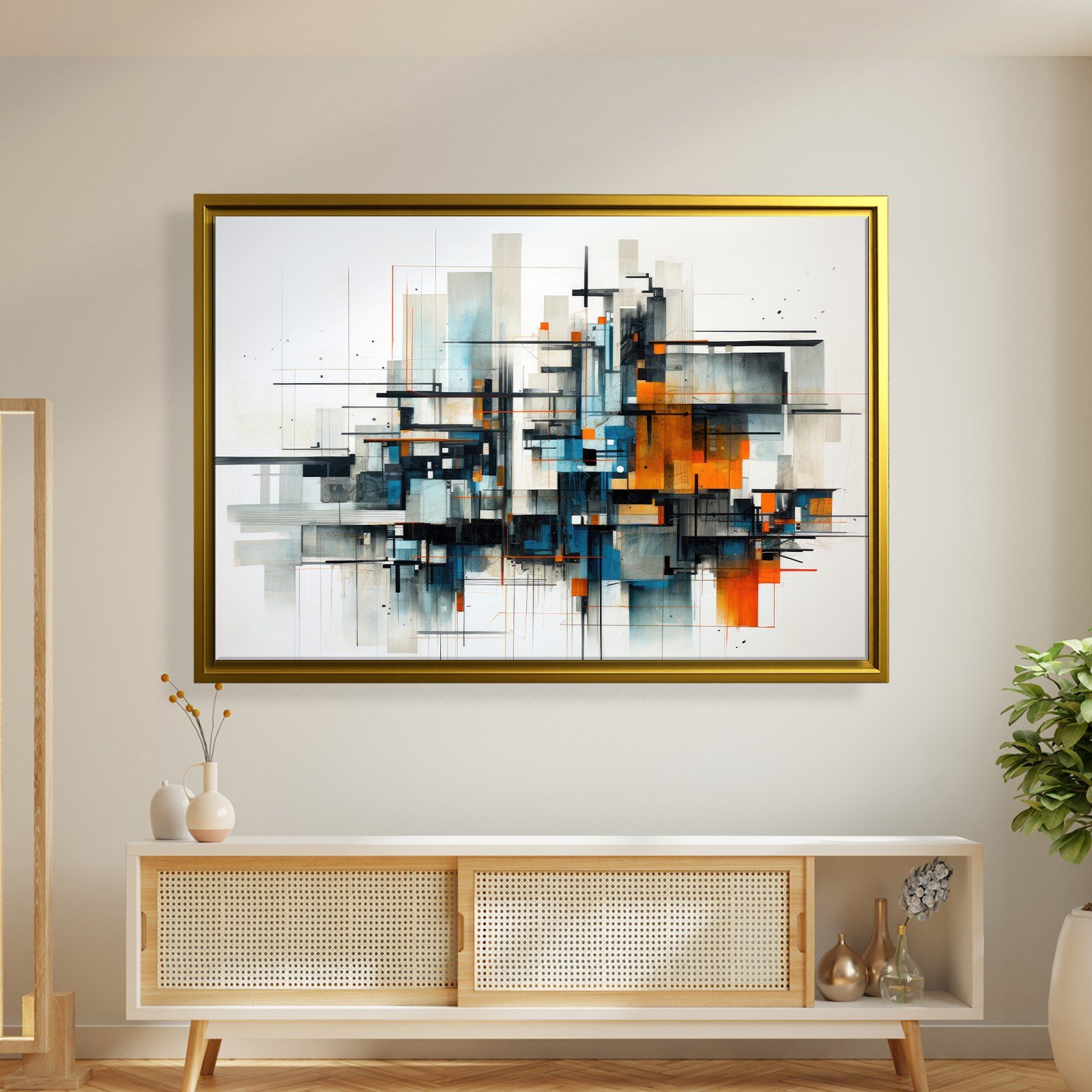 Modern Metropol – Geometrik Soyut Kompozisyon