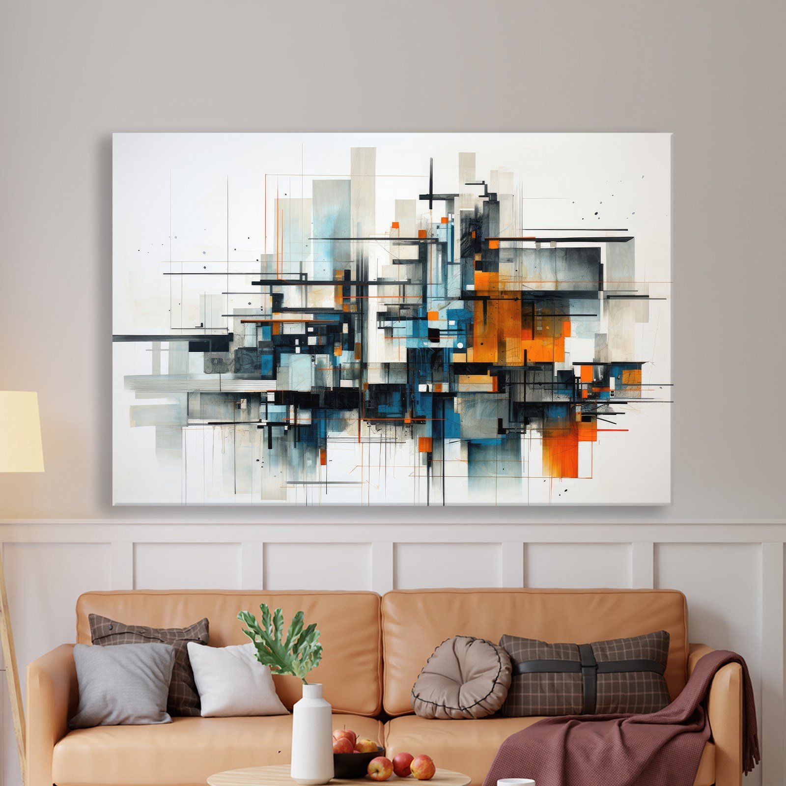 Modern Metropol – Geometrik Soyut Kompozisyon