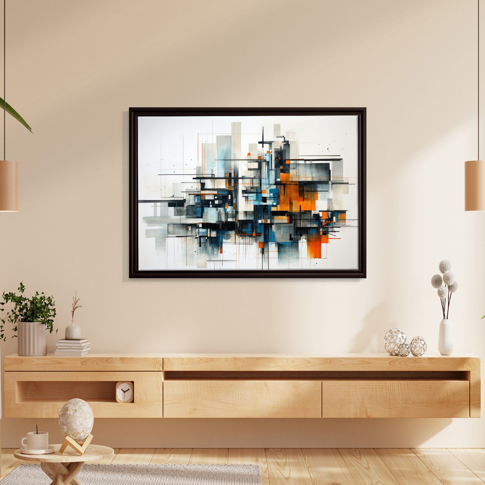 Modern Metropol – Geometrik Soyut Kompozisyon