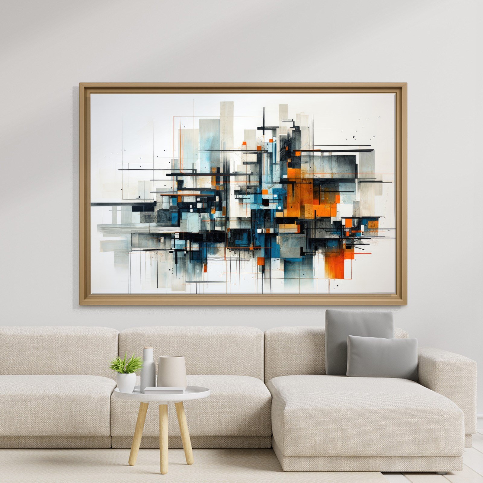Modern Metropol – Geometrik Soyut Kompozisyon