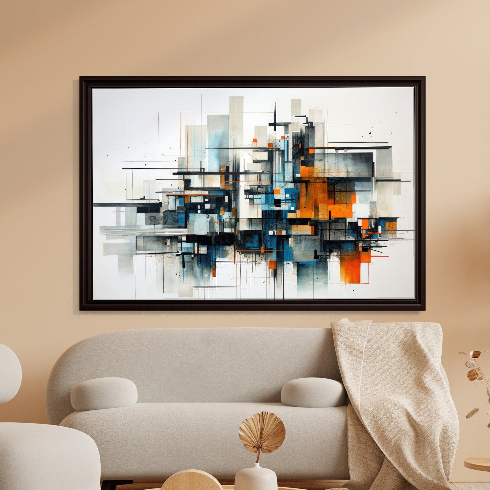 Modern Metropol – Geometrik Soyut Kompozisyon