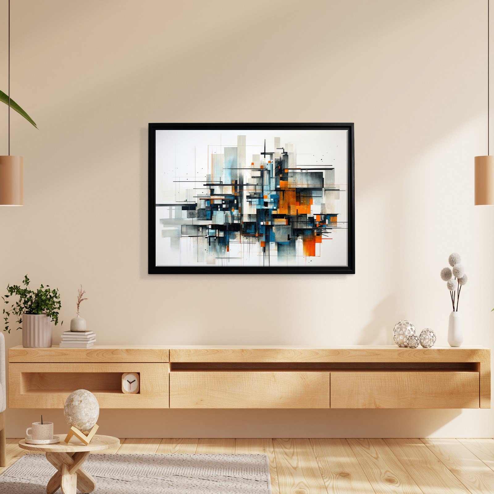 Modern Metropol – Geometrik Soyut Kompozisyon