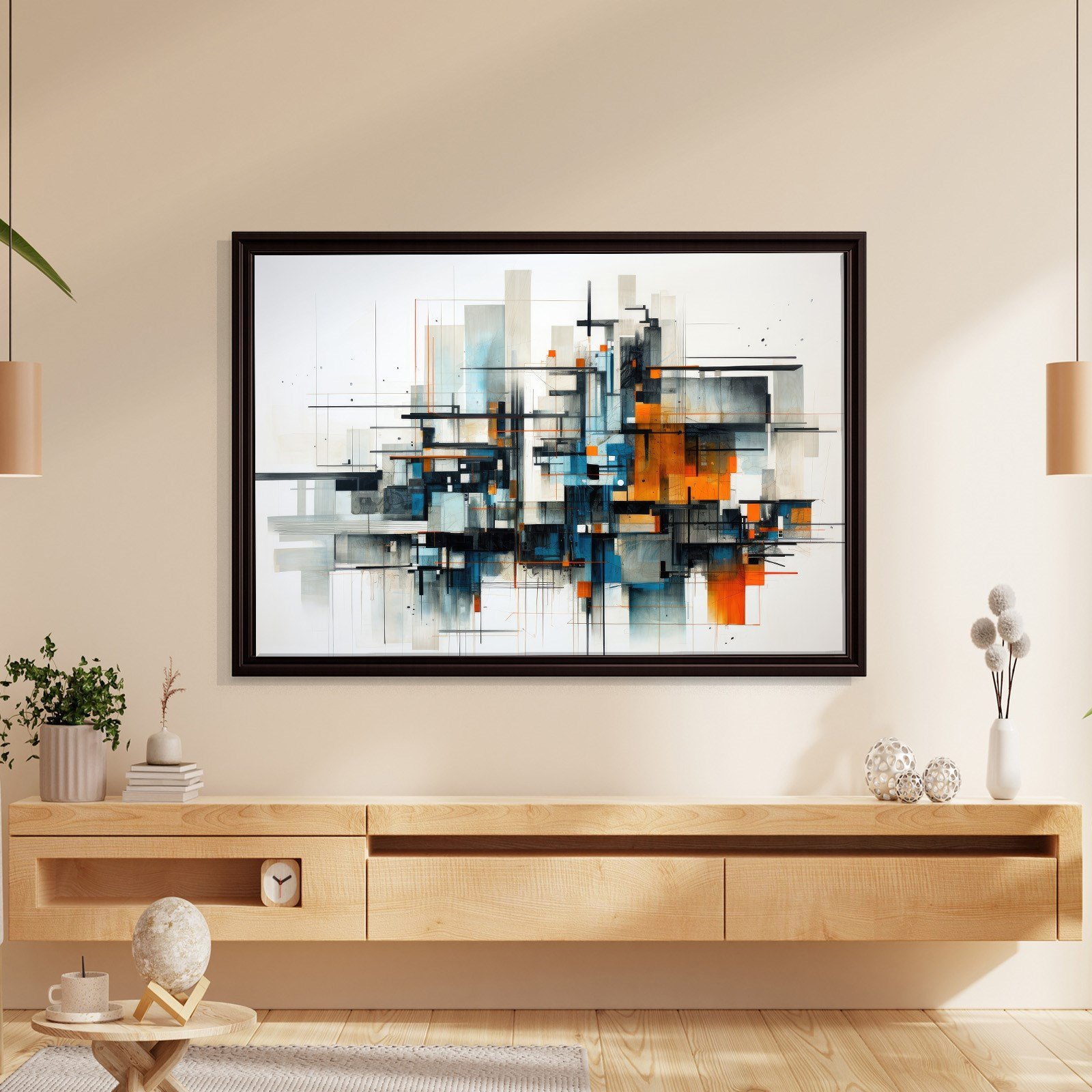 Modern Metropol – Geometrik Soyut Kompozisyon
