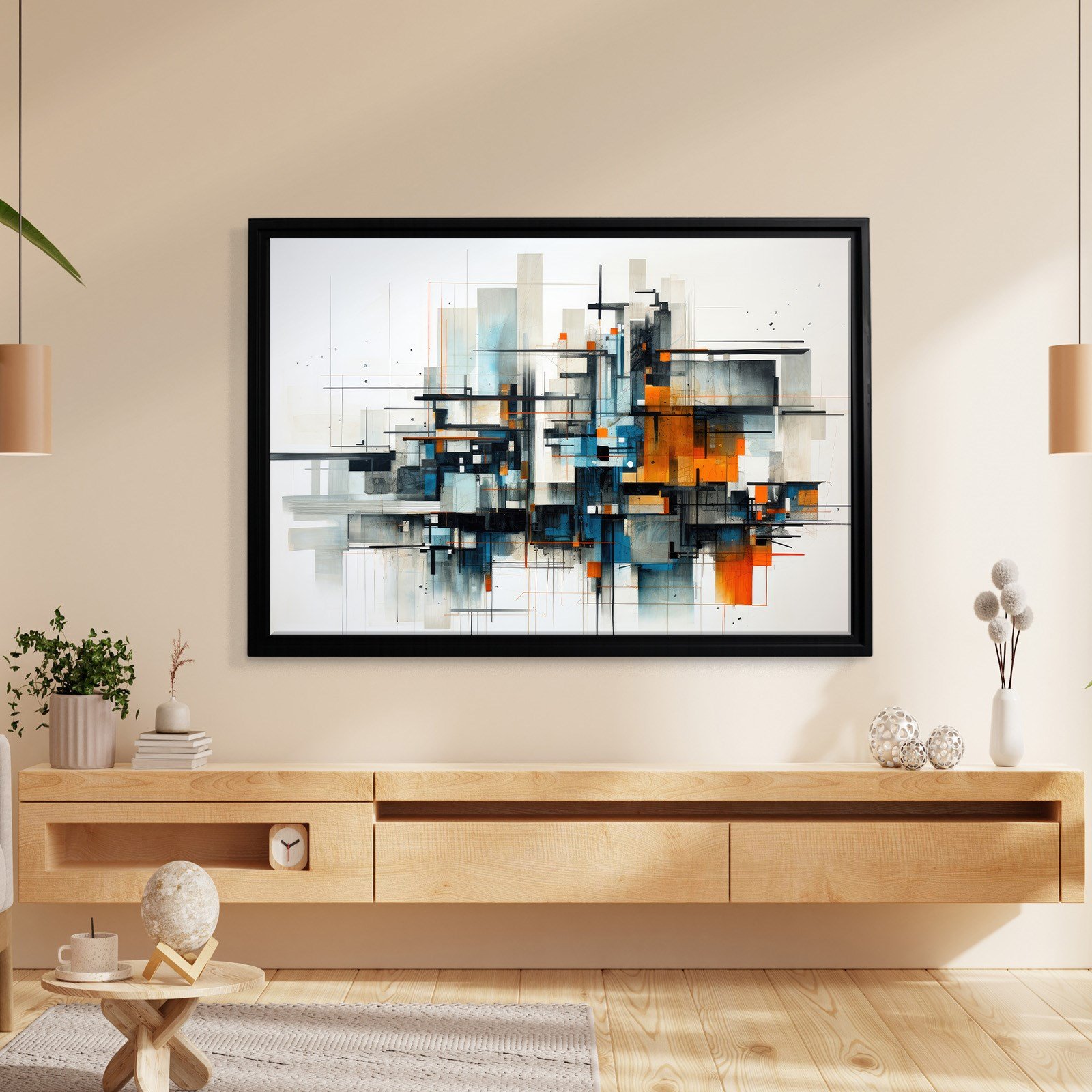 Modern Metropol – Geometrik Soyut Kompozisyon