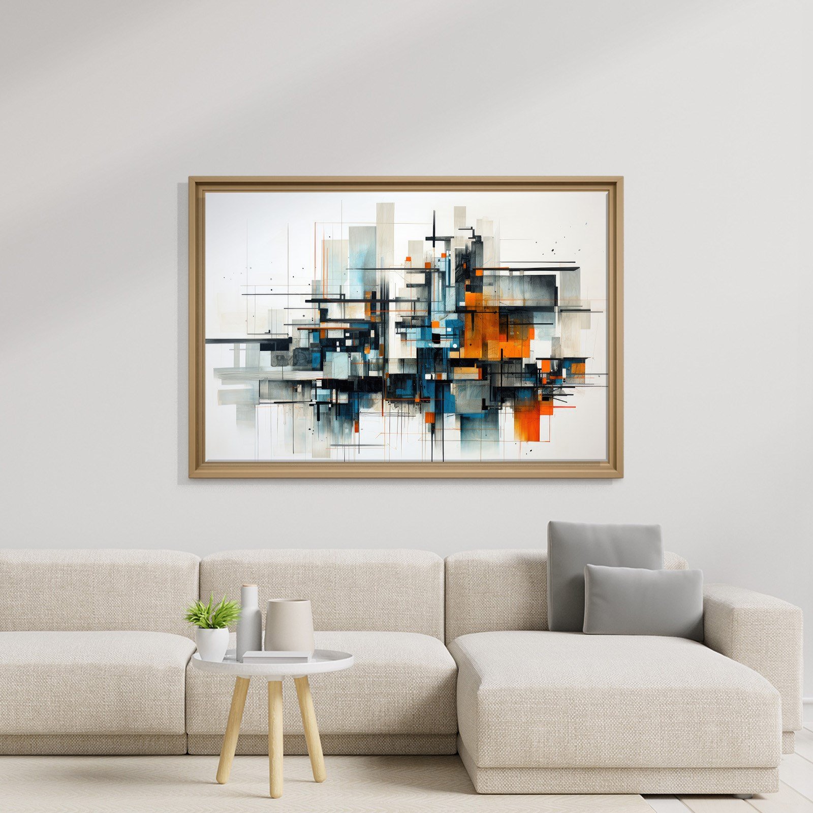 Modern Metropol – Geometrik Soyut Kompozisyon