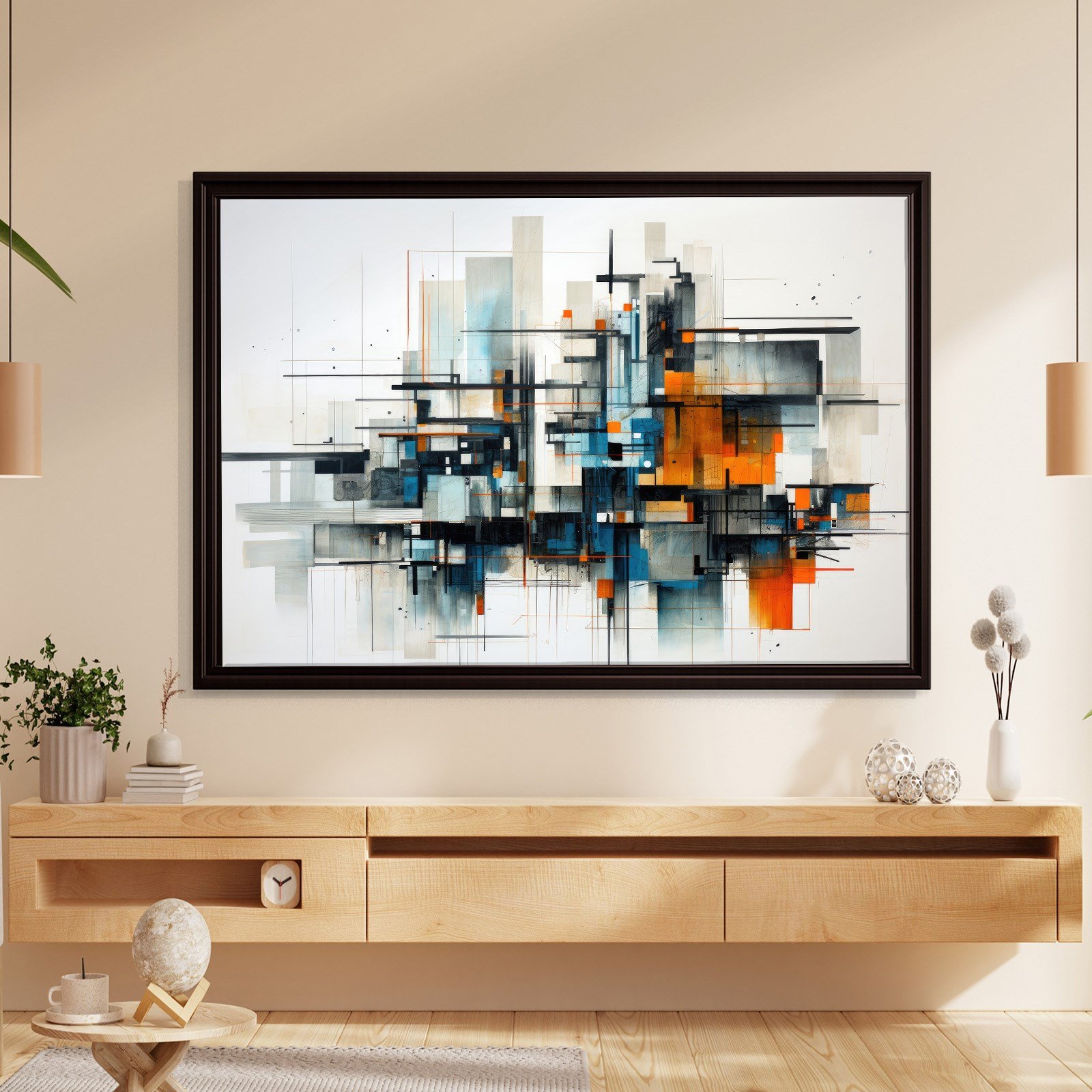 Modern Metropol – Geometrik Soyut Kompozisyon