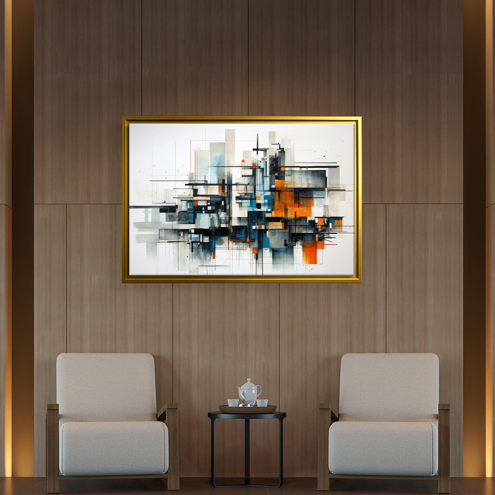 Modern Metropol – Geometrik Soyut Kompozisyon