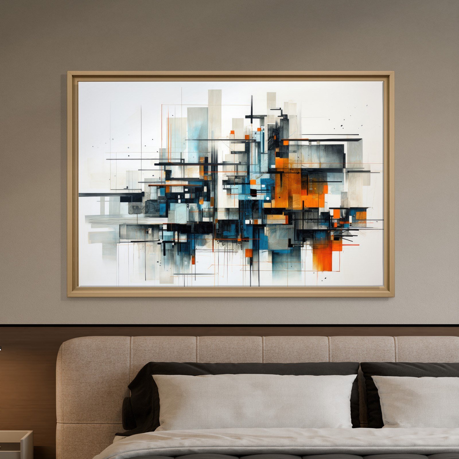 Modern Metropol – Geometrik Soyut Kompozisyon