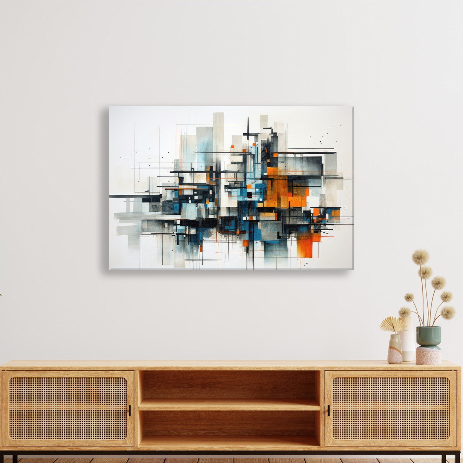 Modern Metropol – Geometrik Soyut Kompozisyon