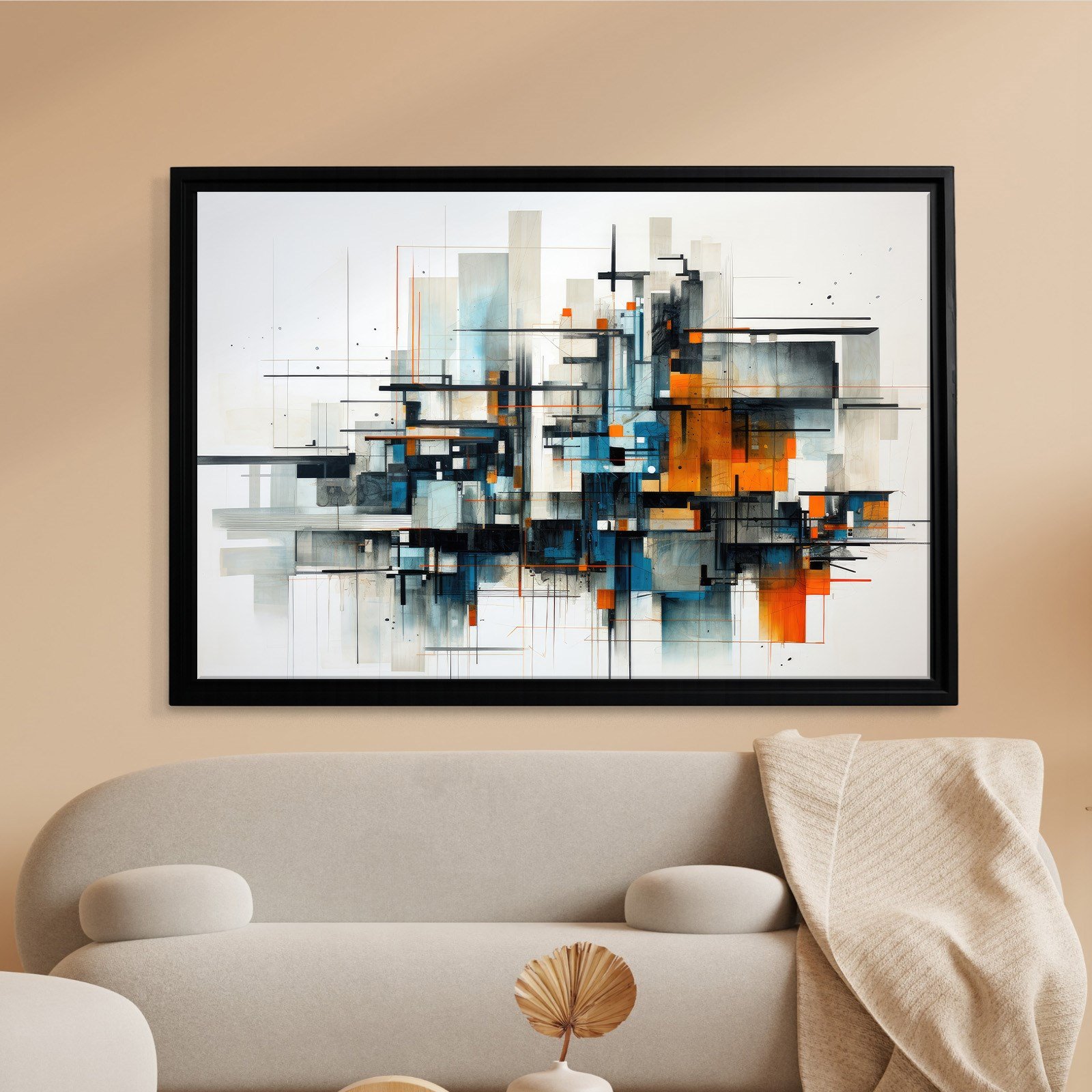 Modern Metropol – Geometrik Soyut Kompozisyon