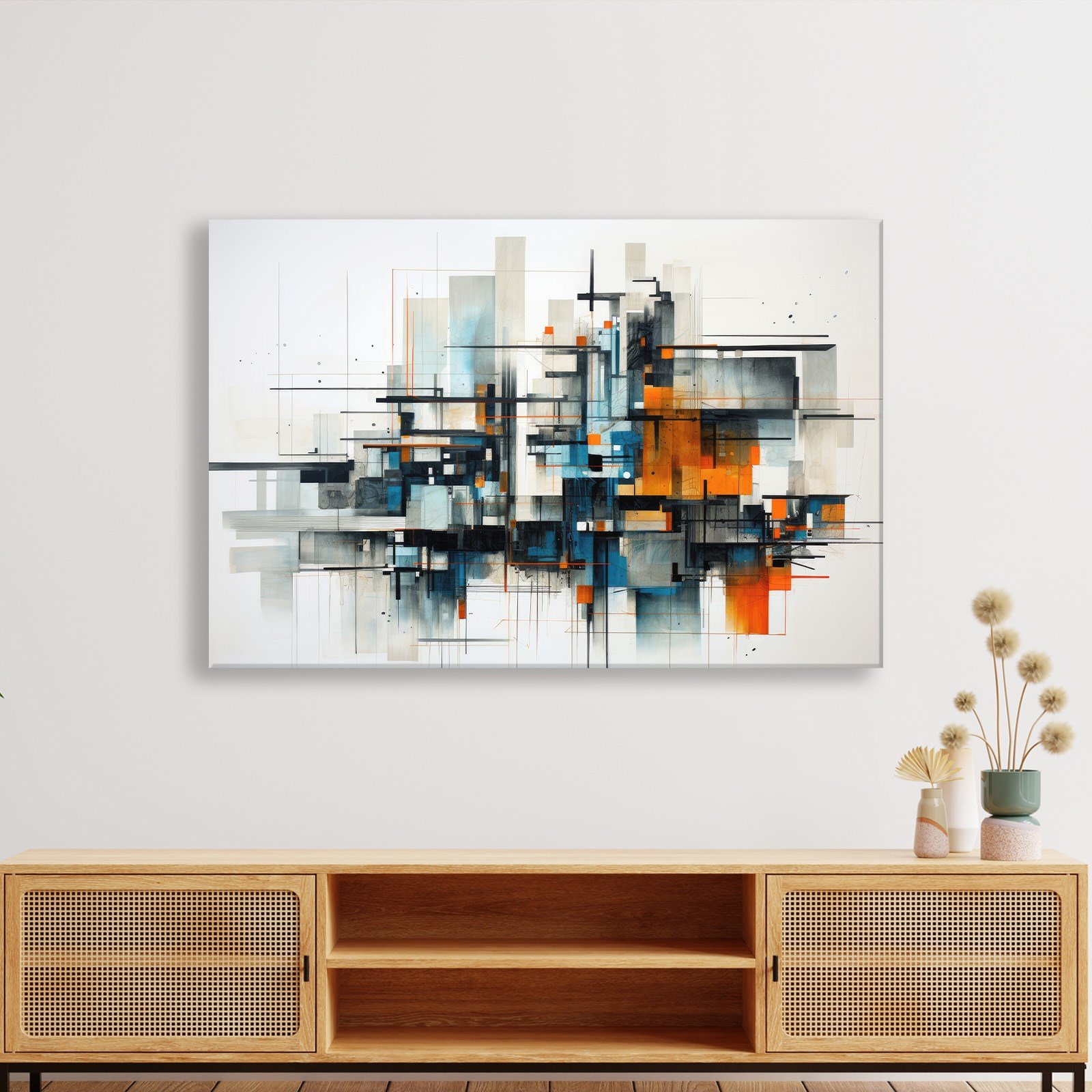 Modern Metropol – Geometrik Soyut Kompozisyon