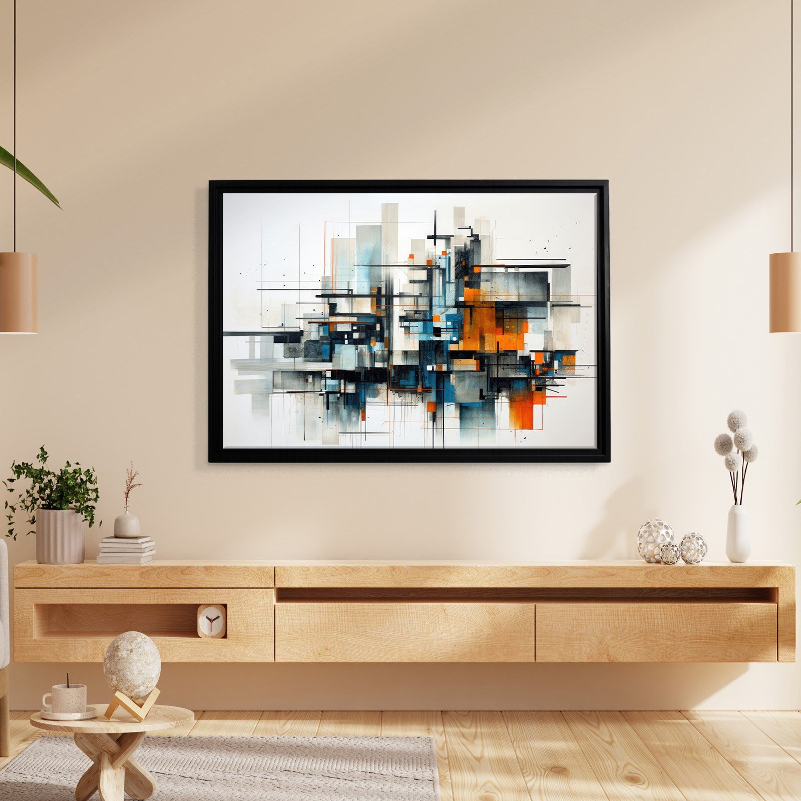 Modern Metropol – Geometrik Soyut Kompozisyon