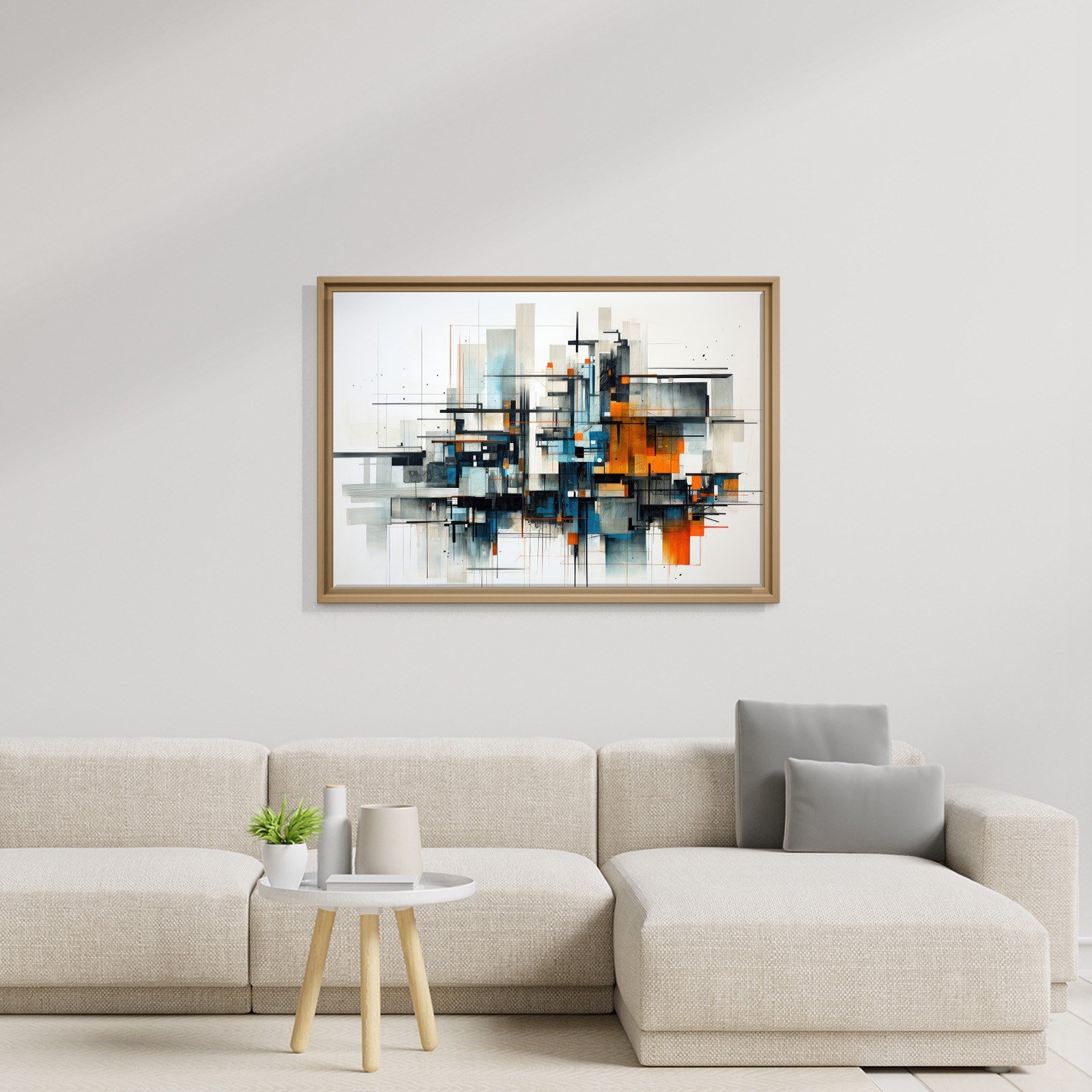 Modern Metropol – Geometrik Soyut Kompozisyon