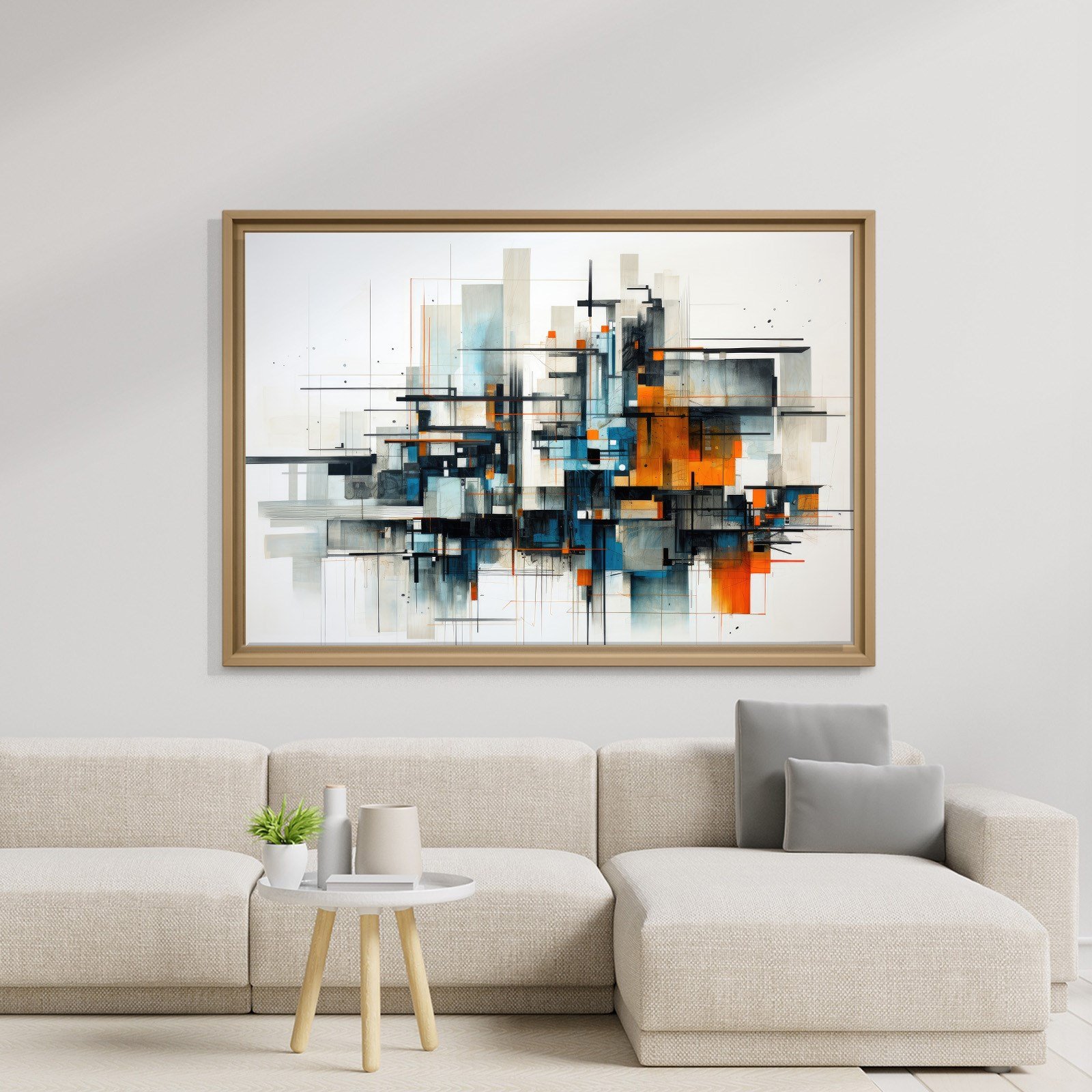 Modern Metropol – Geometrik Soyut Kompozisyon