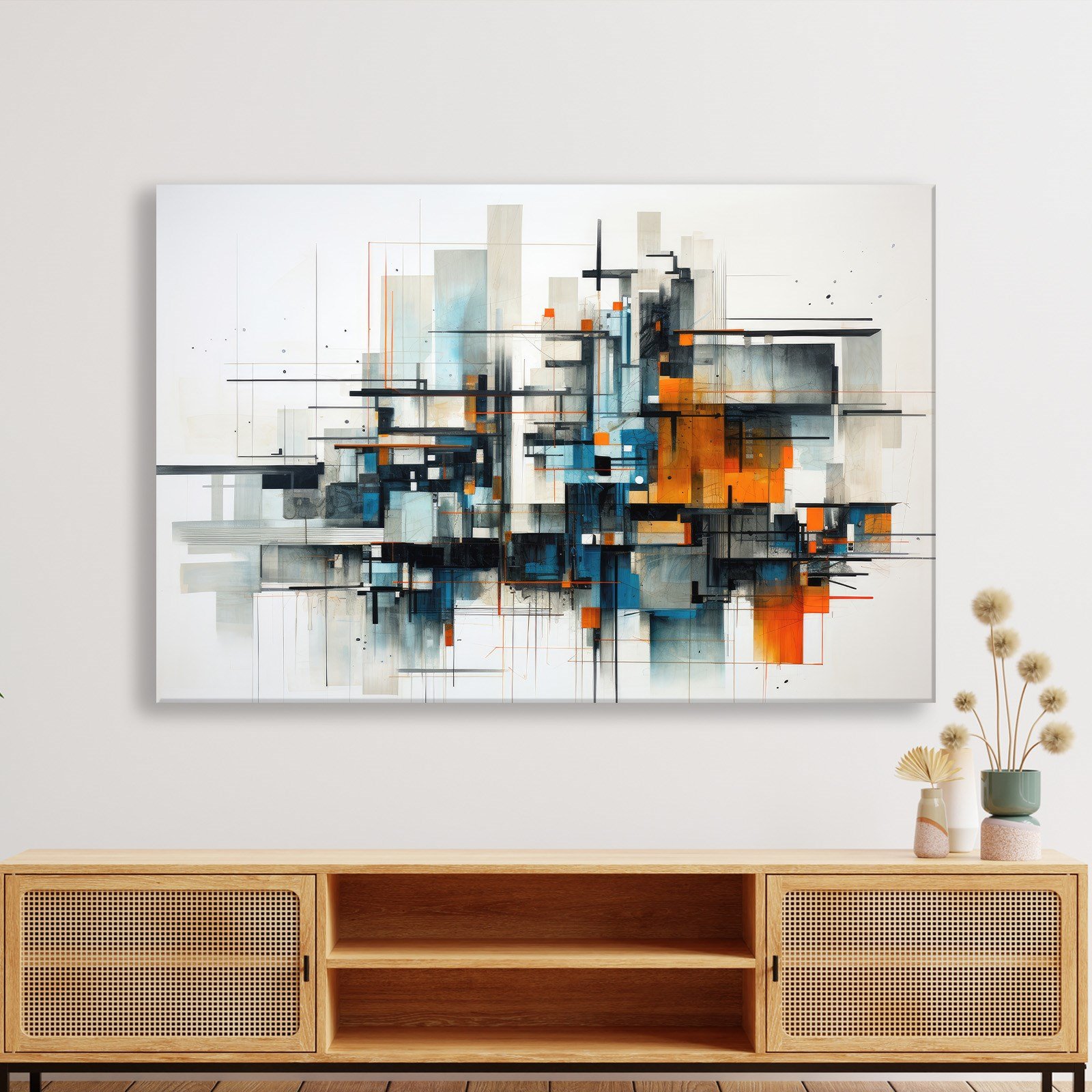 Modern Metropol – Geometrik Soyut Kompozisyon