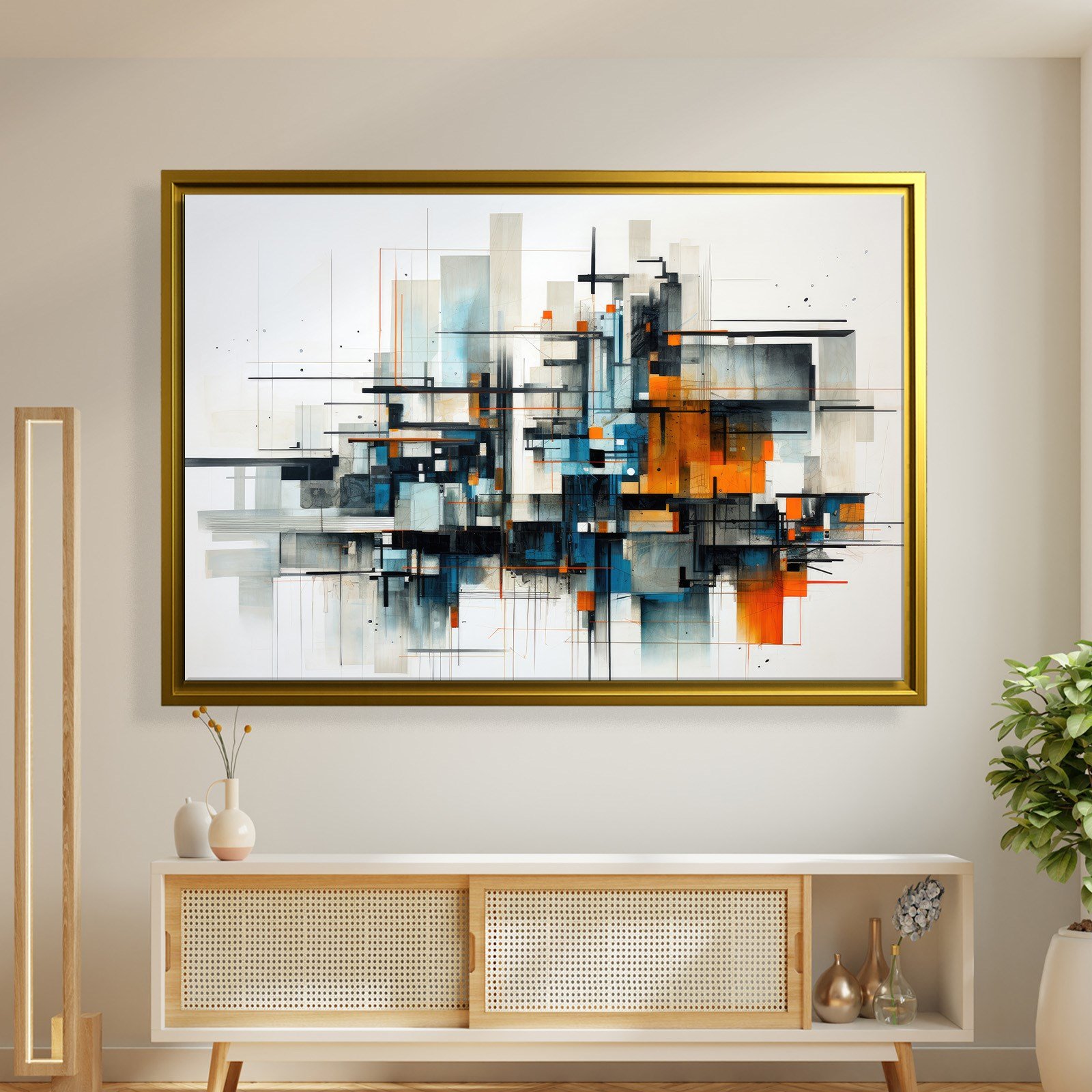 Modern Metropol – Geometrik Soyut Kompozisyon