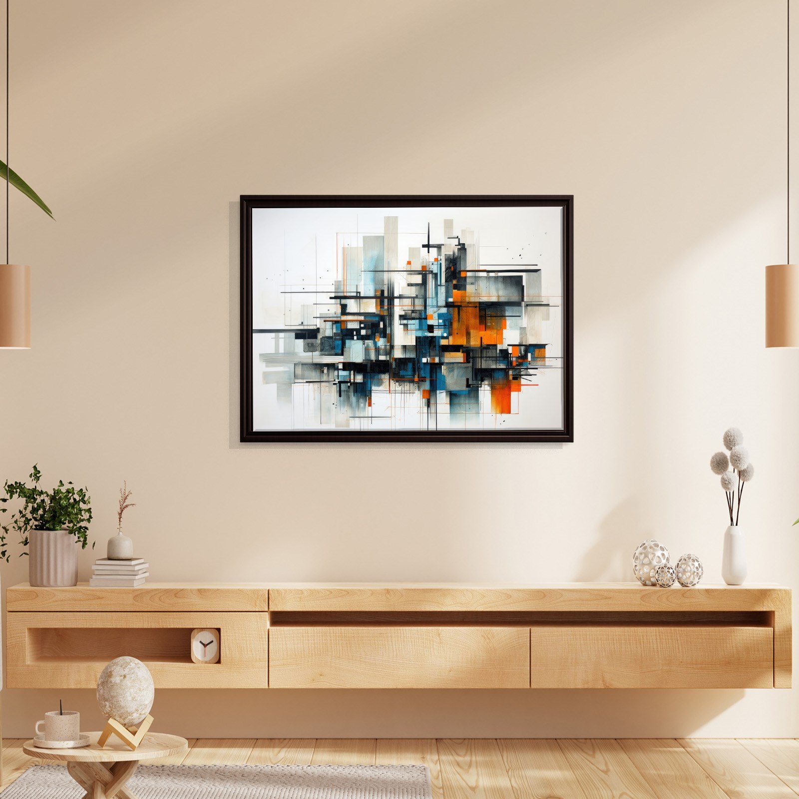 Modern Metropol – Geometrik Soyut Kompozisyon