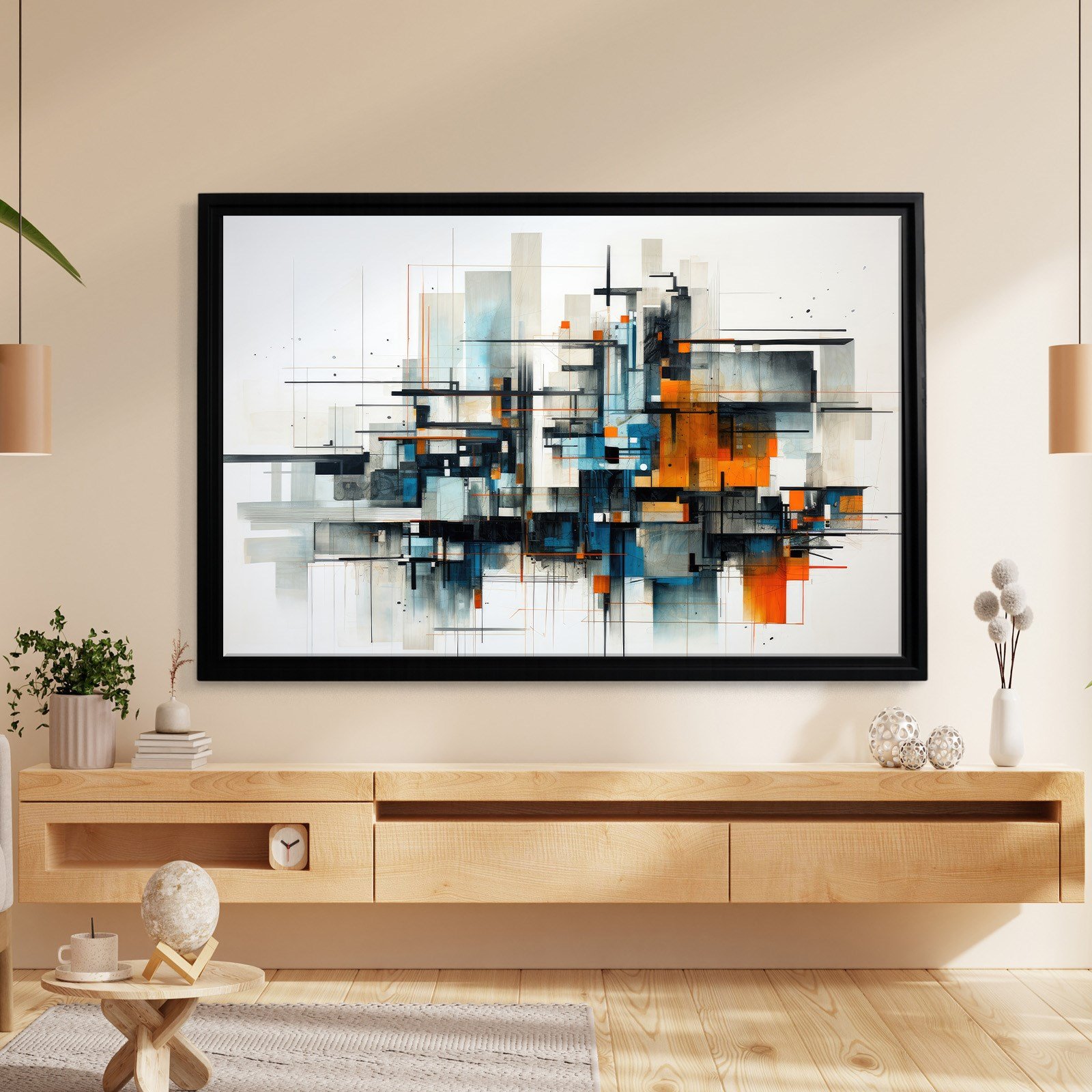 Modern Metropol – Geometrik Soyut Kompozisyon