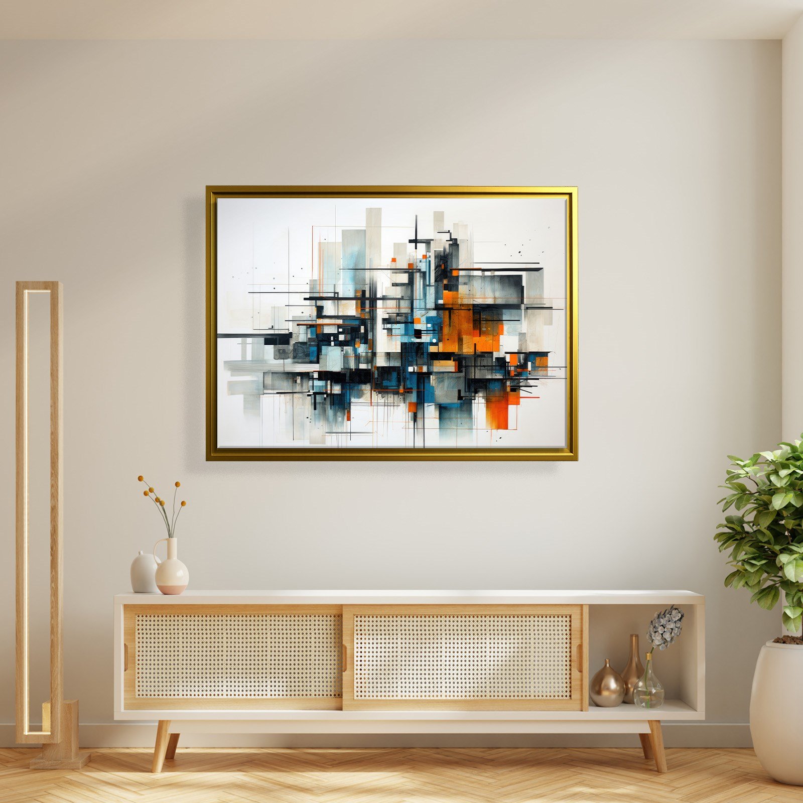 Modern Metropol – Geometrik Soyut Kompozisyon