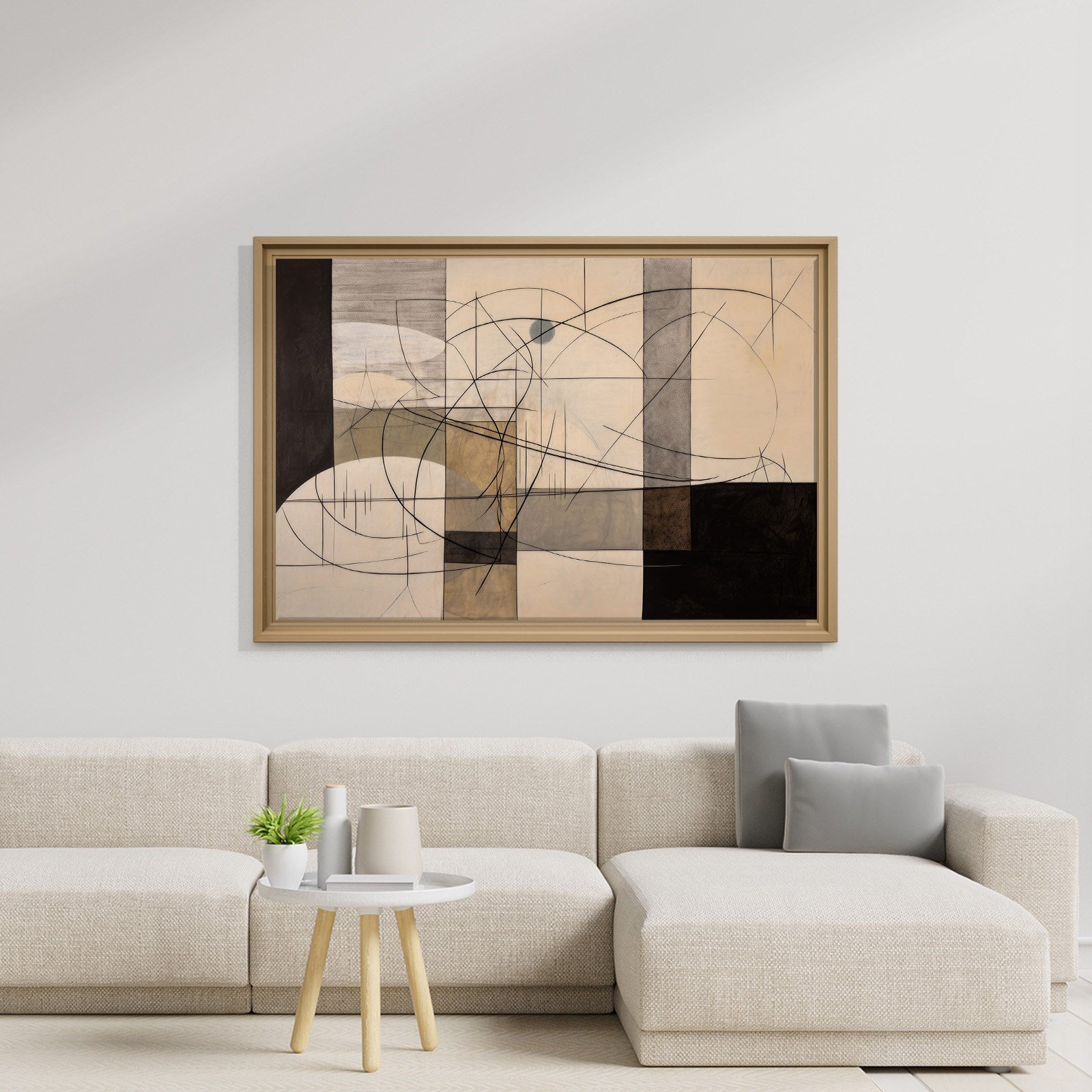 Modern Soyut Geometrik Kanvas Tablo