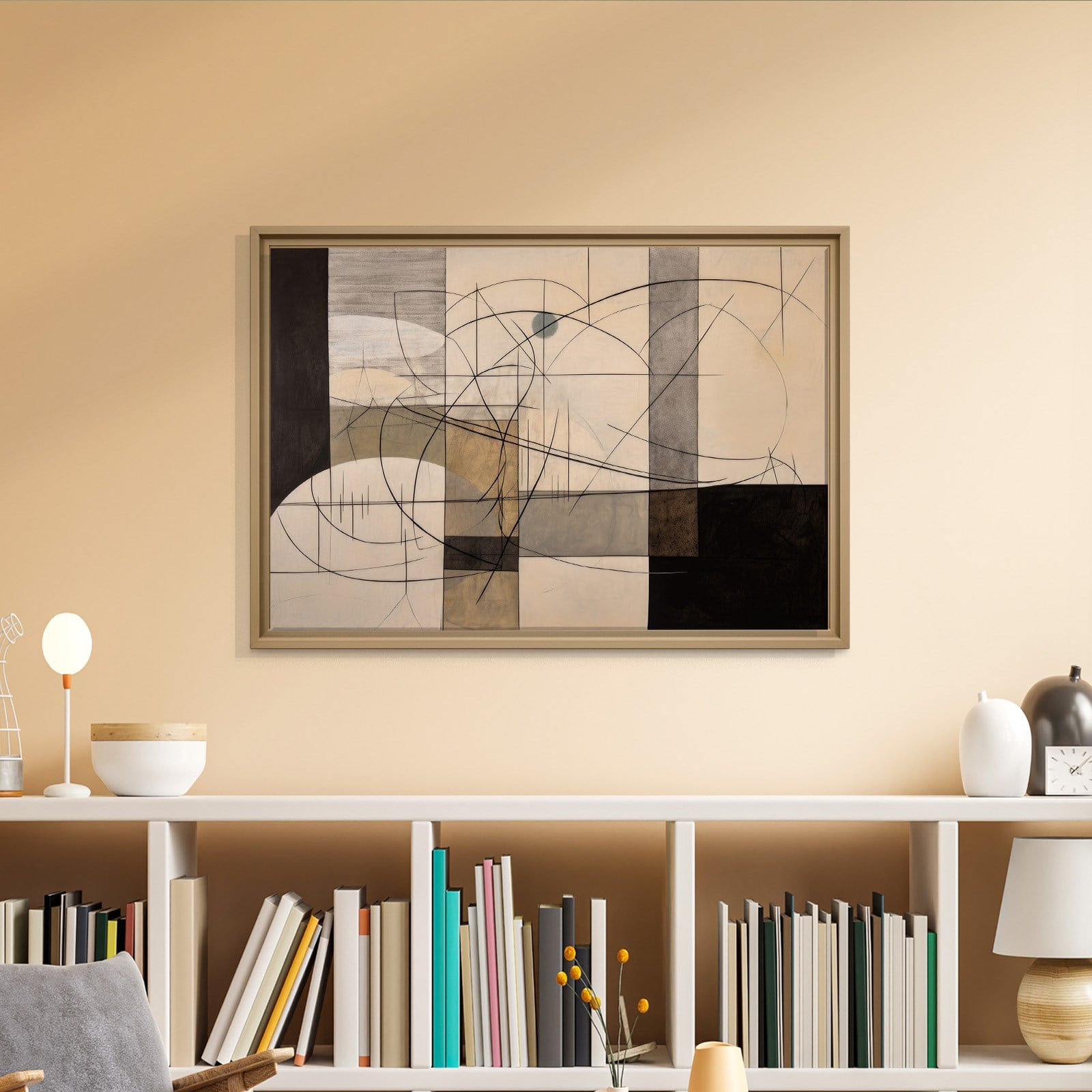 Modern Soyut Geometrik Kanvas Tablo