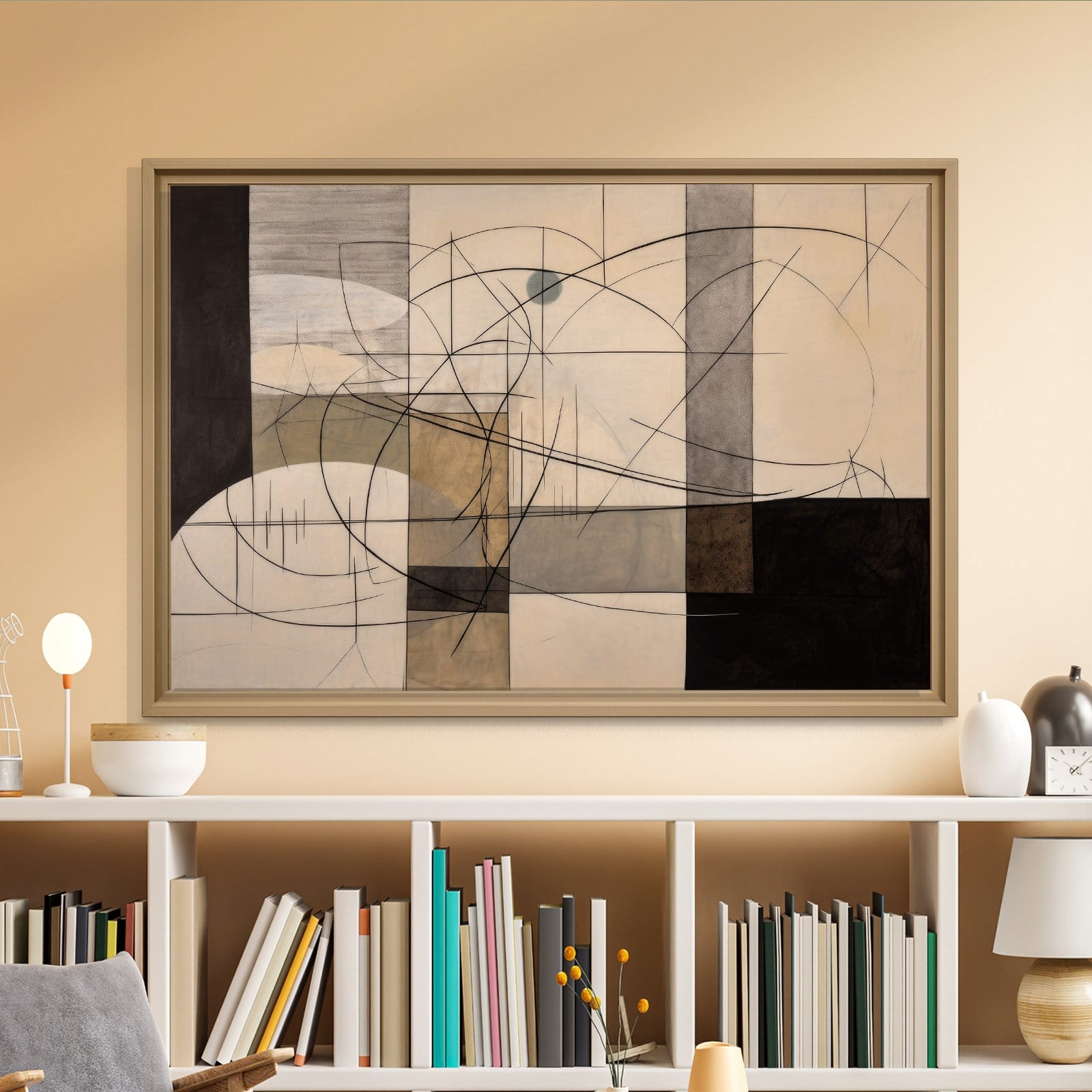 Modern Soyut Geometrik Kanvas Tablo