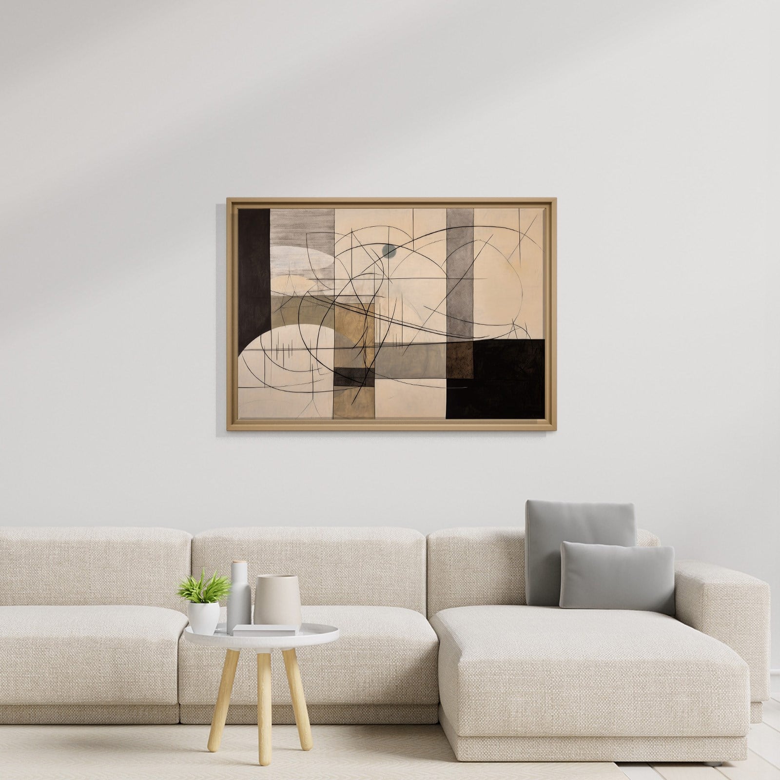 Modern Soyut Geometrik Kanvas Tablo
