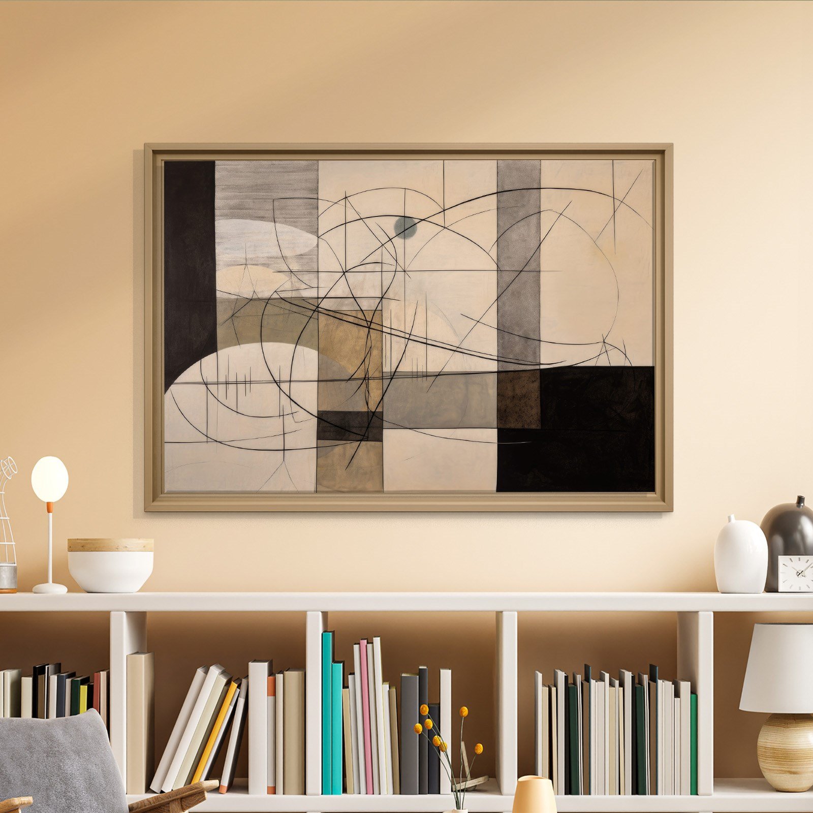 Modern Soyut Geometrik Kanvas Tablo