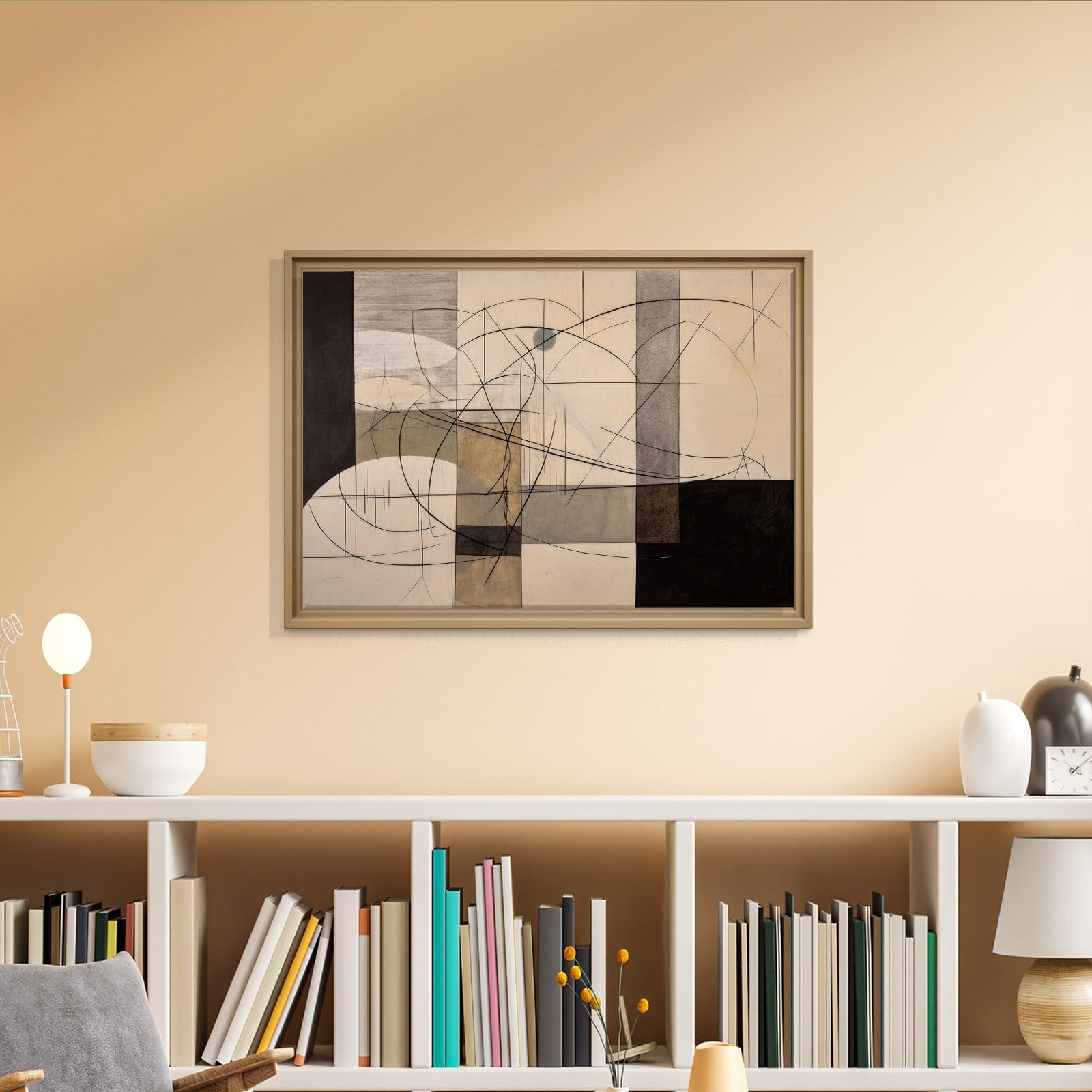 Modern Soyut Geometrik Kanvas Tablo