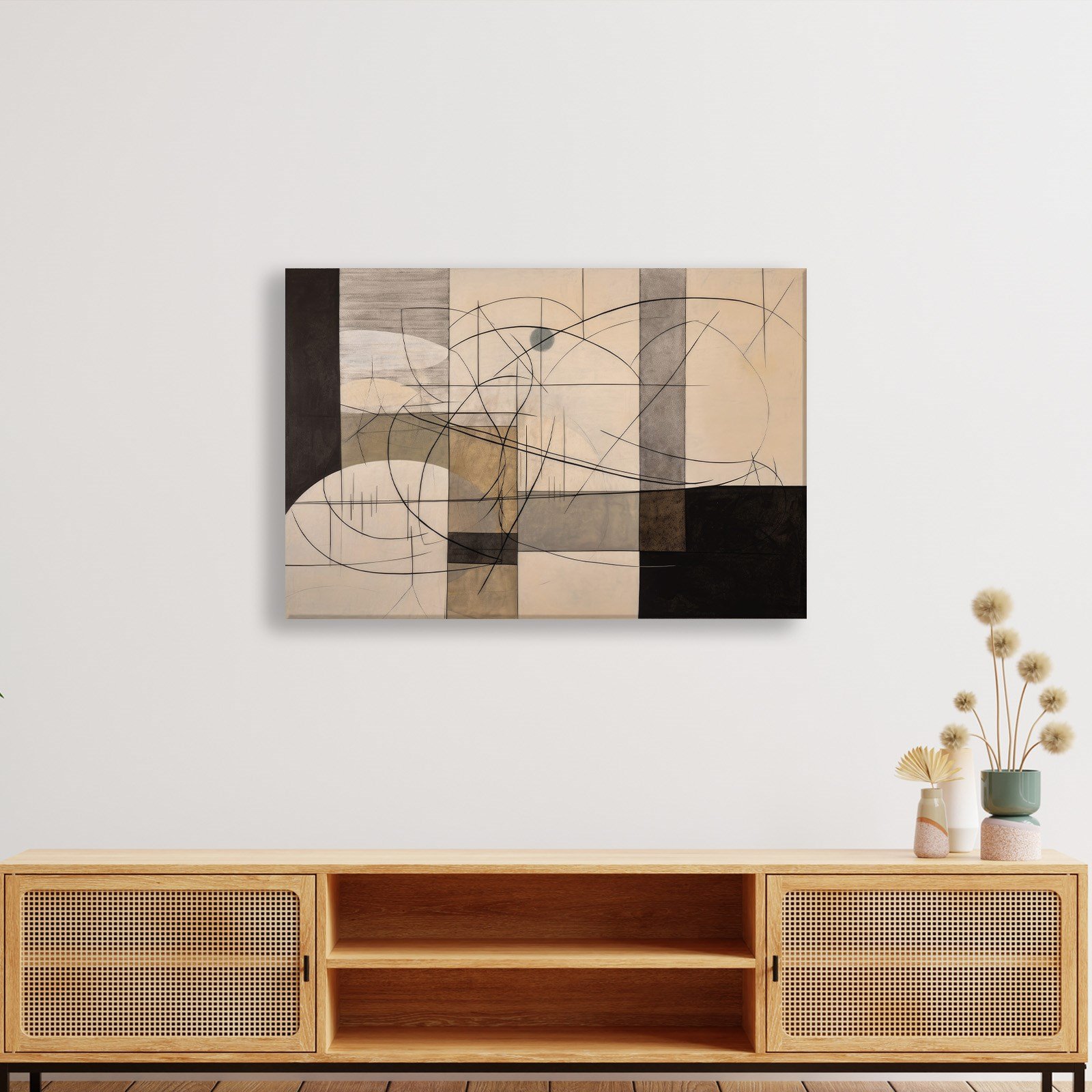 Modern Soyut Geometrik Kanvas Tablo