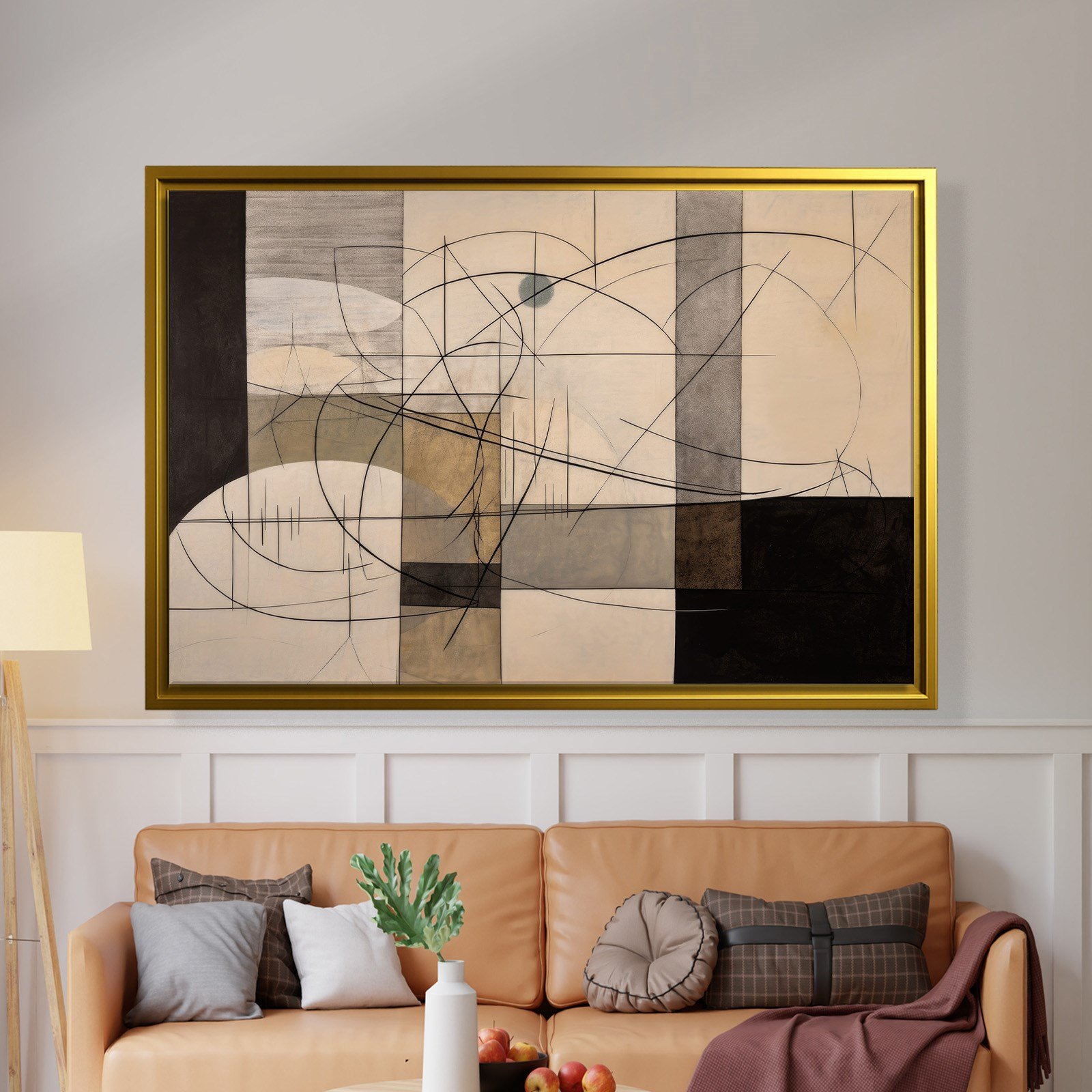 Modern Soyut Geometrik Kanvas Tablo